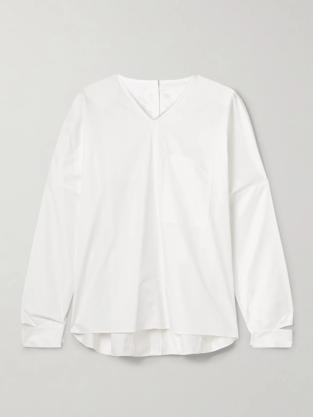 Oversized Cutout Cotton-poplin Shirt - 1