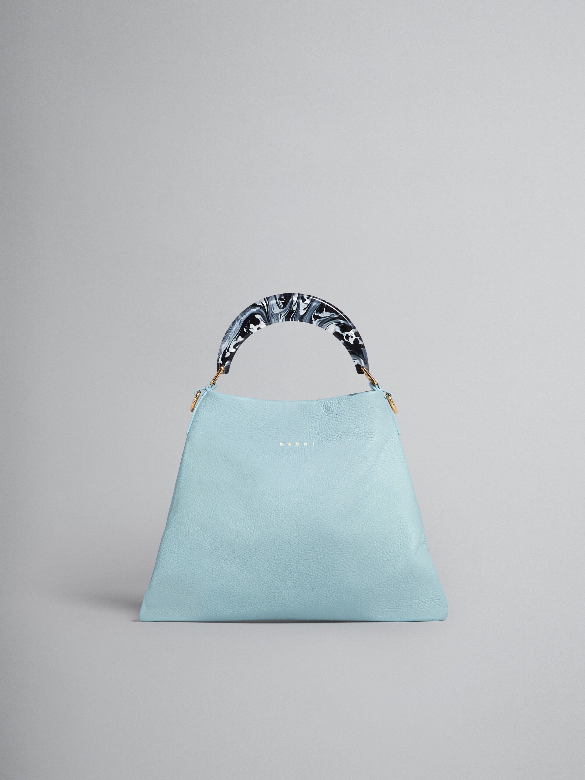 VENICE SMALL BAG IN LIGHT BLUE LEATHER - 1