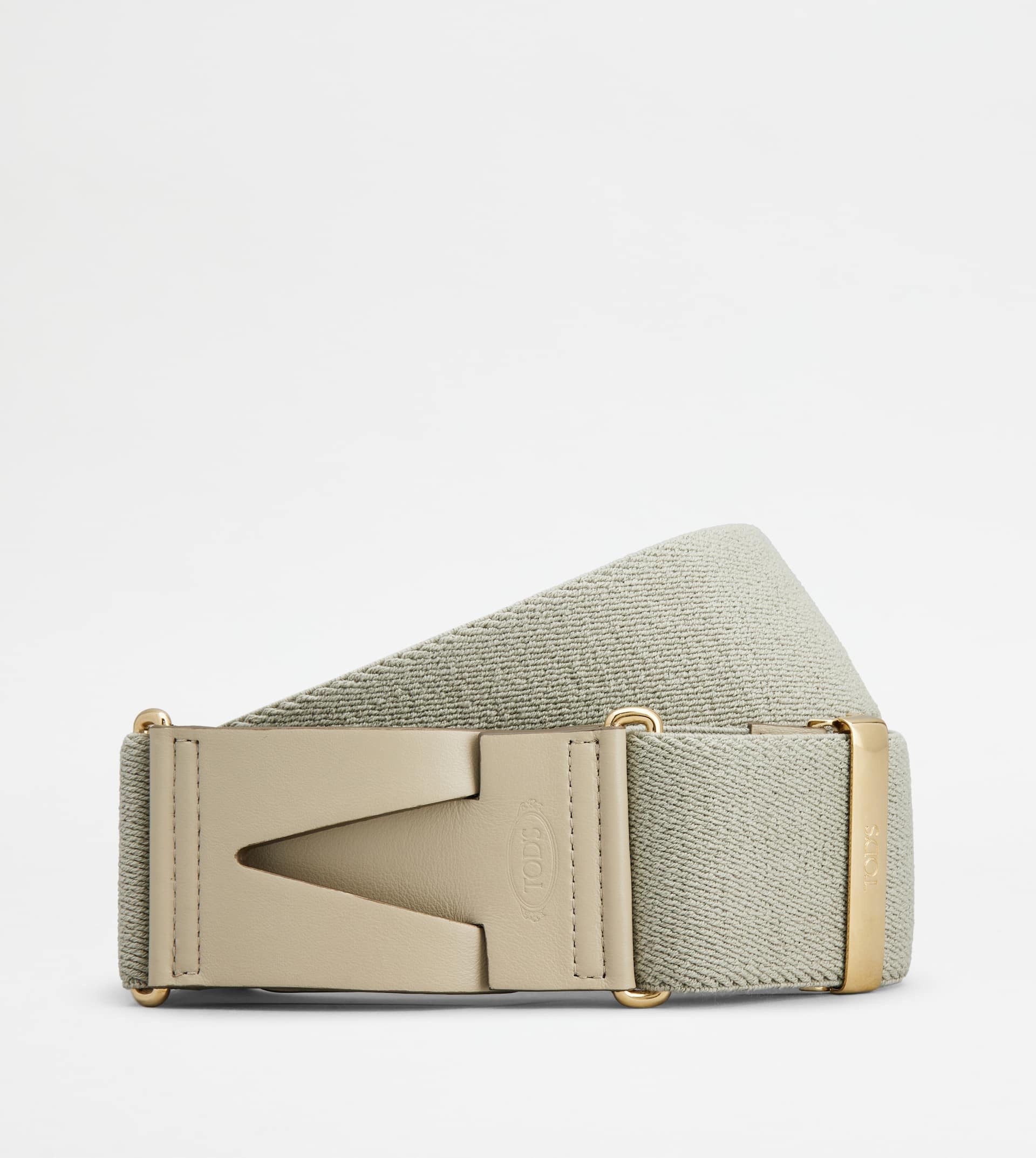 BELT IN CANVAS AND LEATHER - BEIGE - 1
