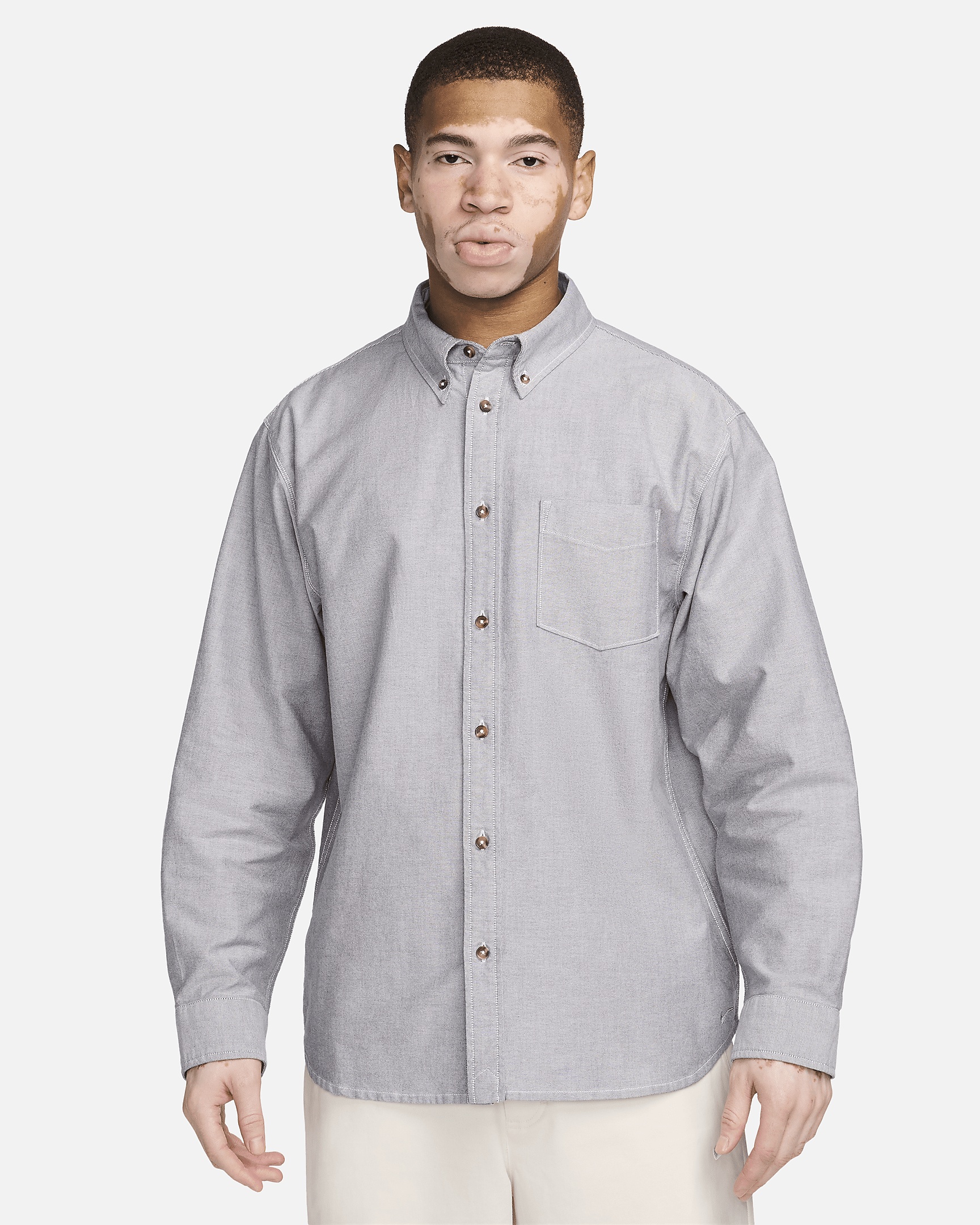 Nike Life Men's Long-Sleeve Oxford Button-Down Shirt - 1