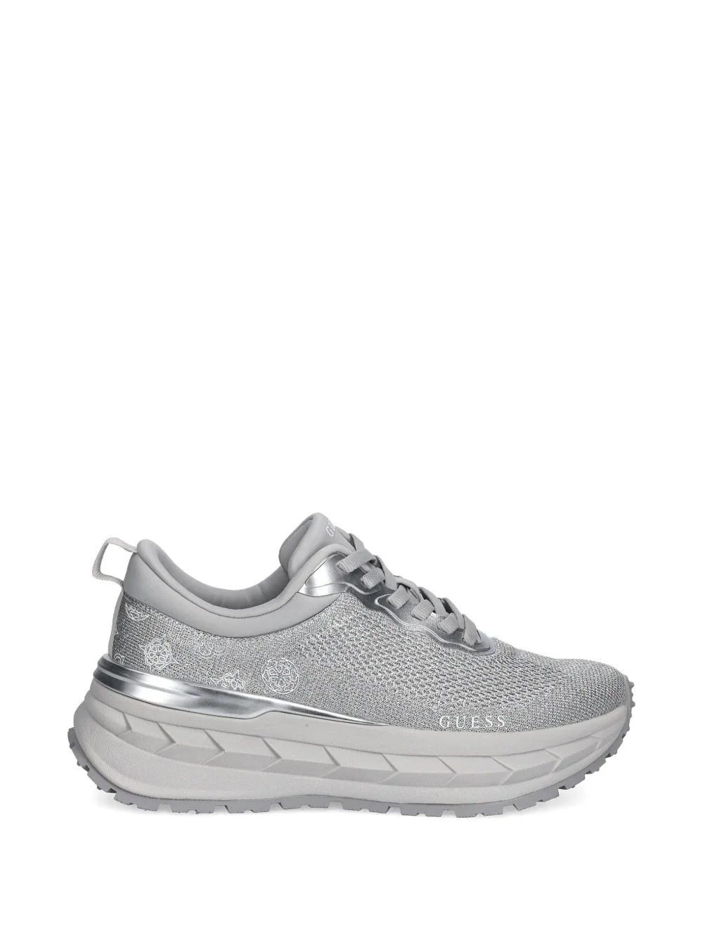 Runit3 logo metallic trim sneakers - 1