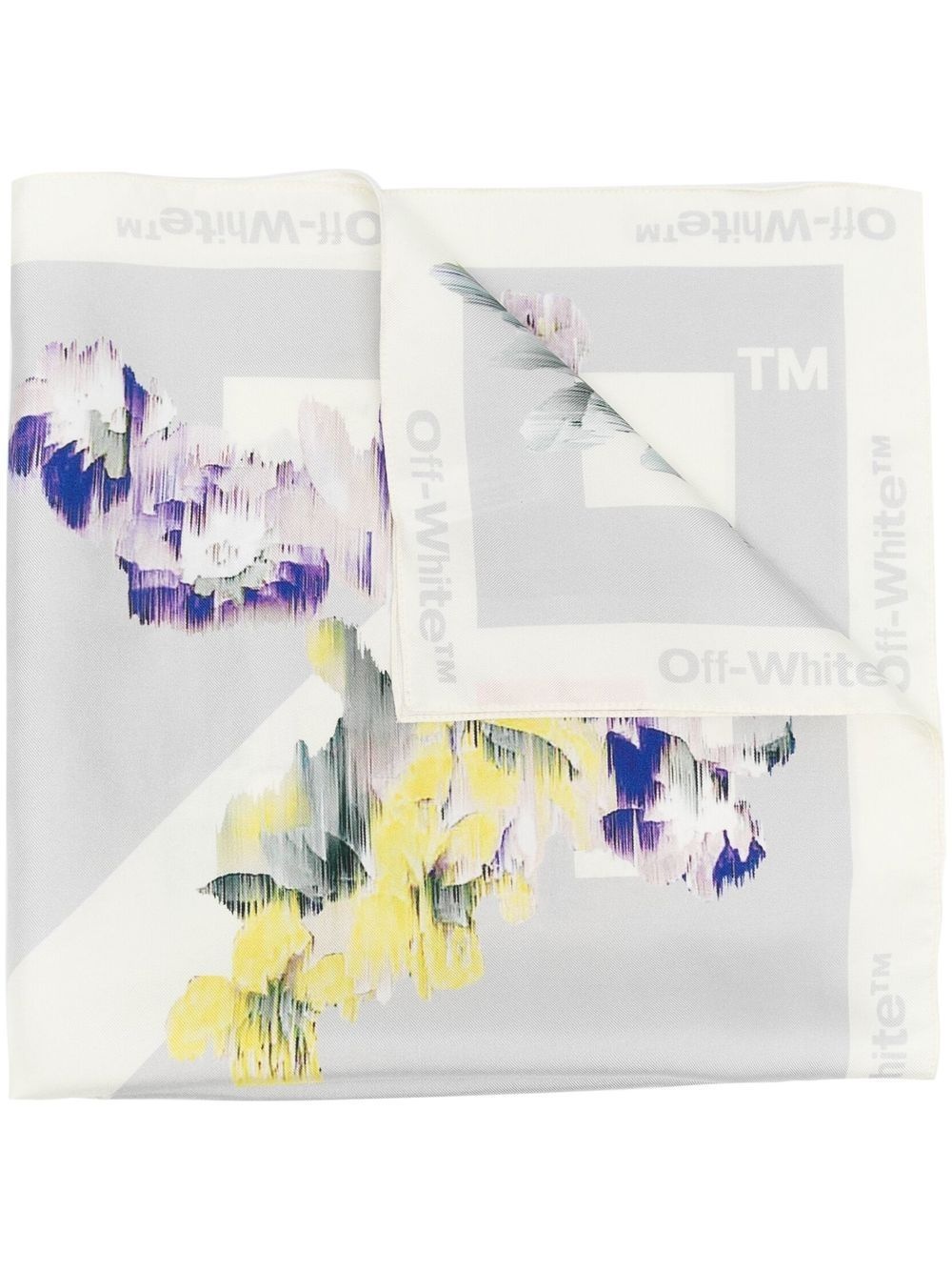 Arrows-motif silk scarf - 1