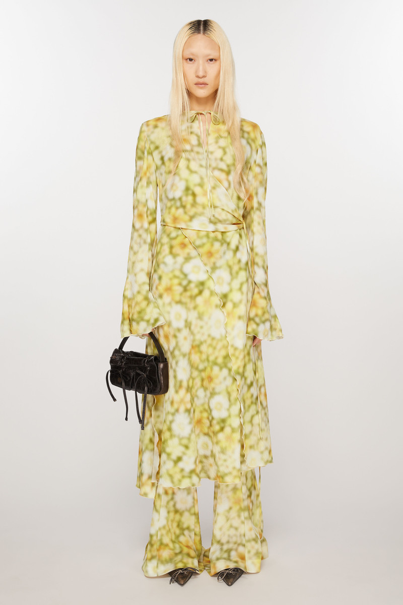 Acne Studios 포장 인쇄 드레스 - 녹색 멀티 outlook