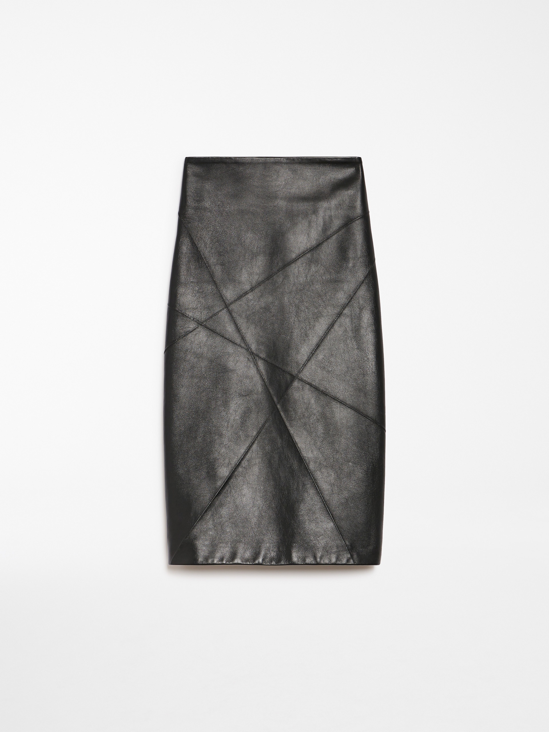ALBIO1234 Nappa-leather midi skirt - 1