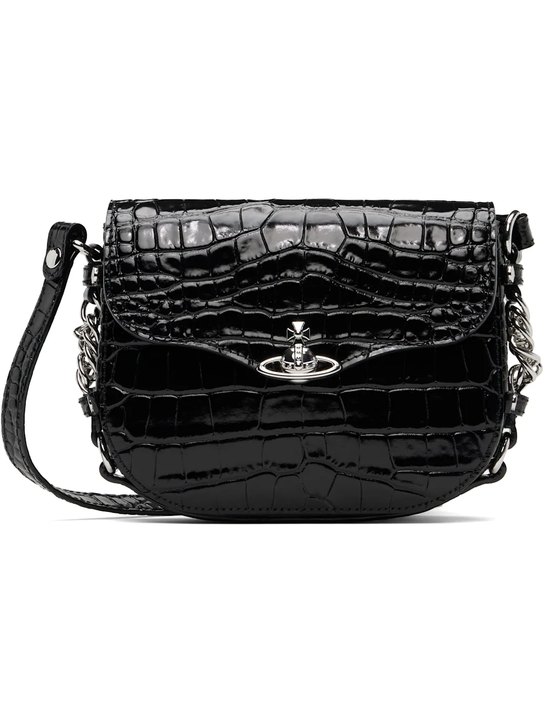 Black Hunter Flap Crossbody Bag - 1