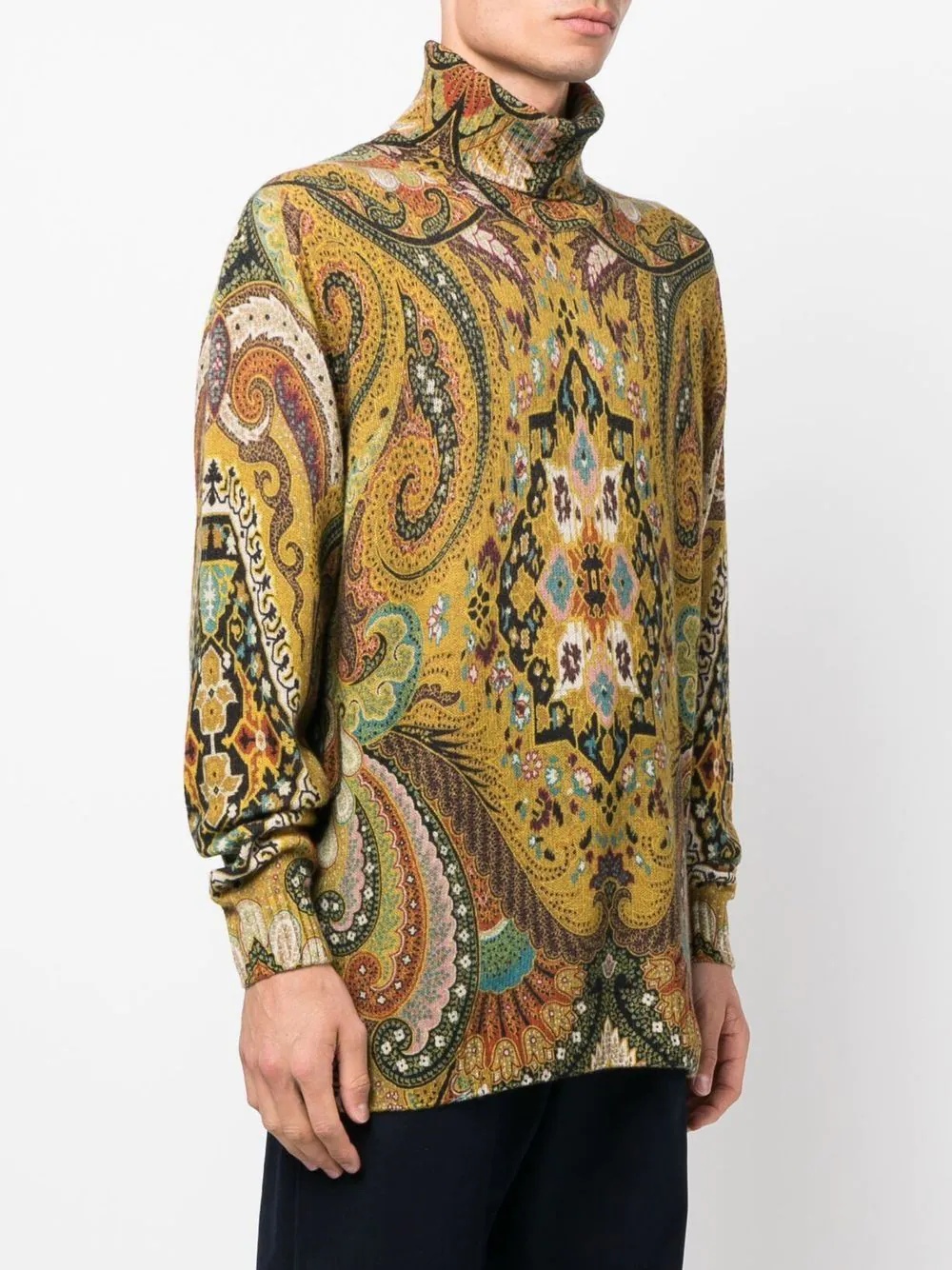 patterned-jacquard roll-neck jumper - 3