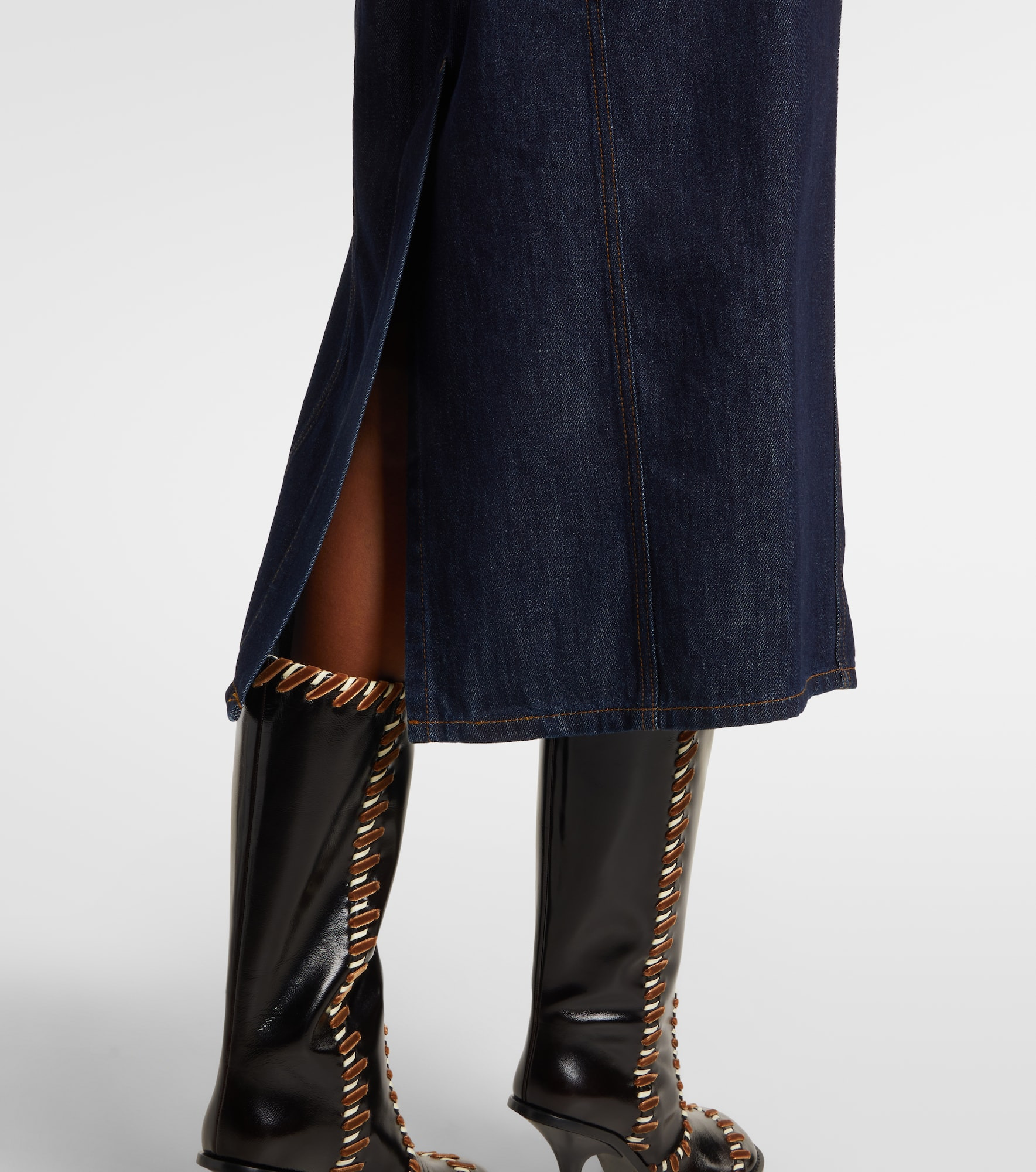 Denim midi dress - 5