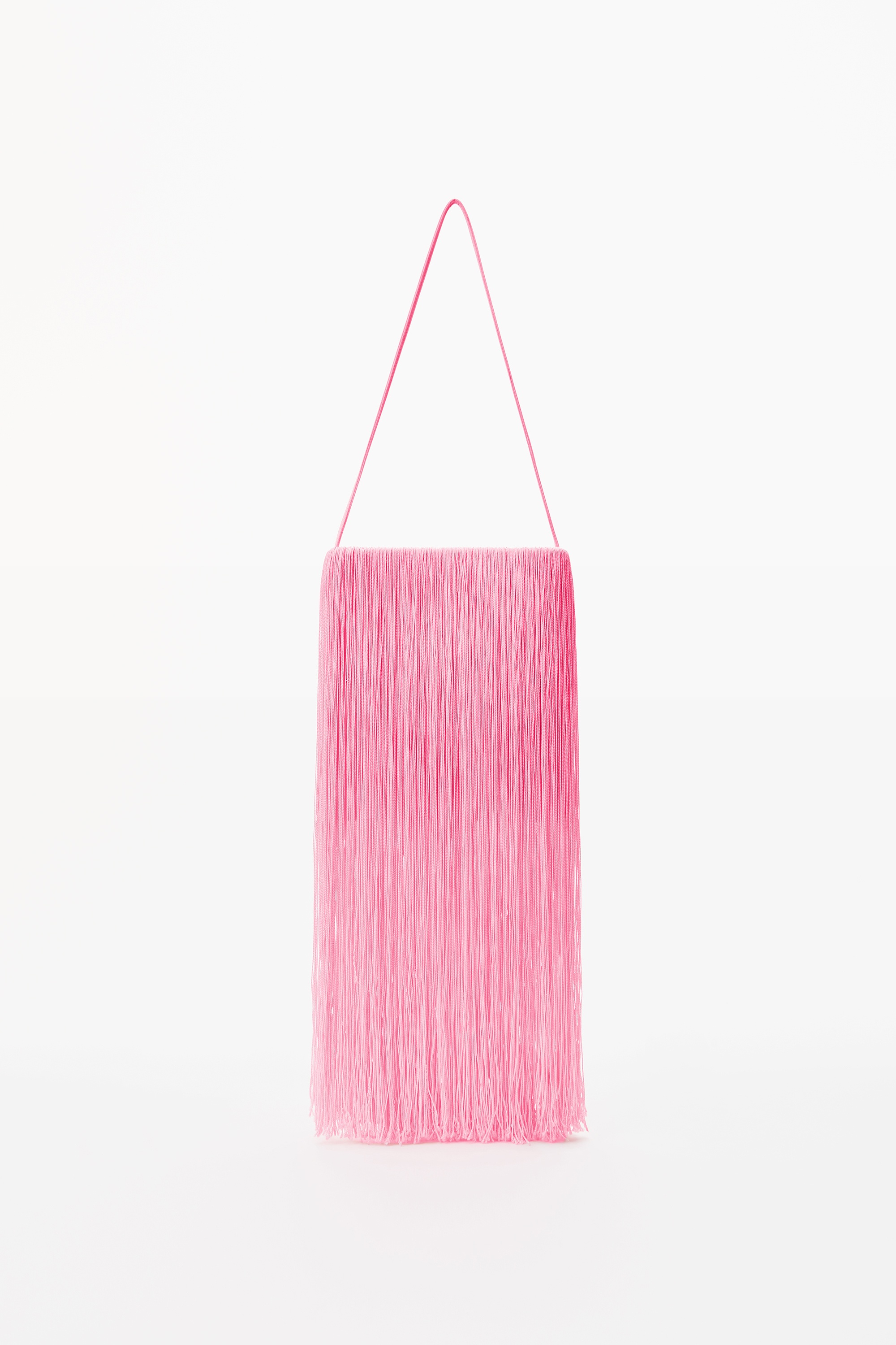 FRINGE SHOULDER BAG IN SATIN - 1