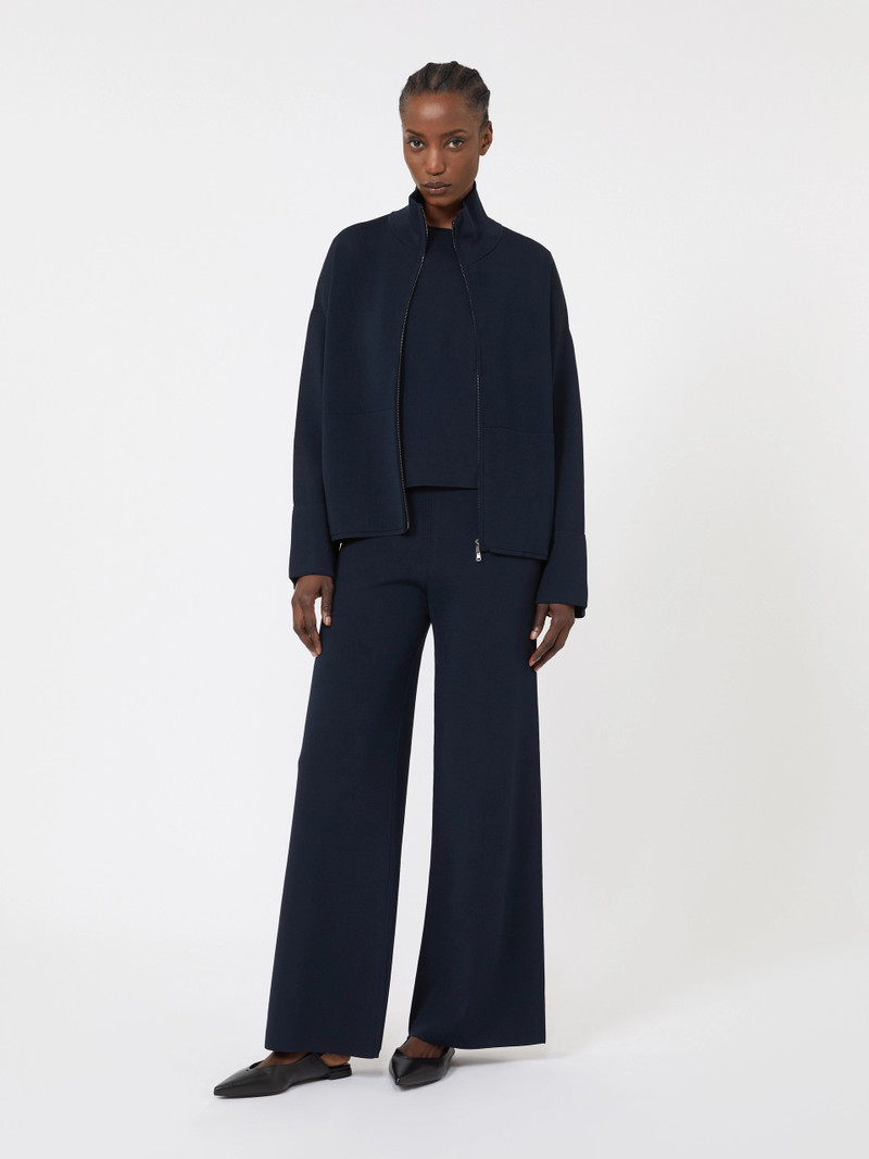 Max Mara FAIDA Viscose crêpe crew-neck jumper - ULTRAMARINE outlook