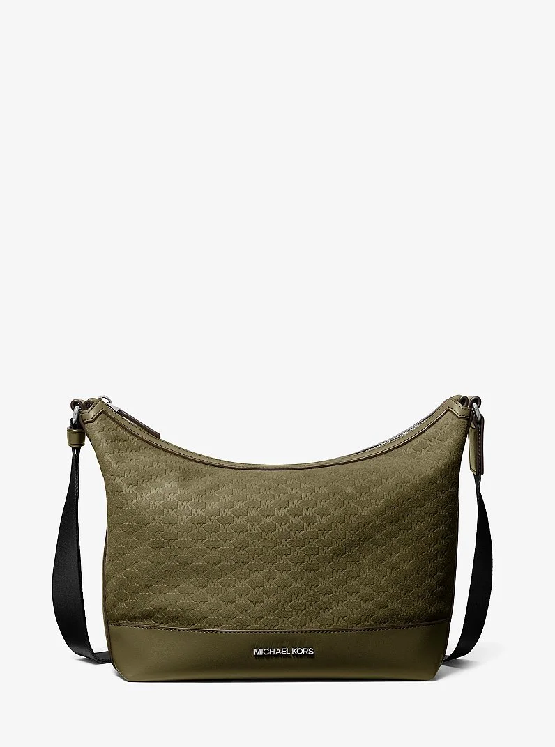 Cooper Polyester Microsuede Crescent Crossbody Bag - 1