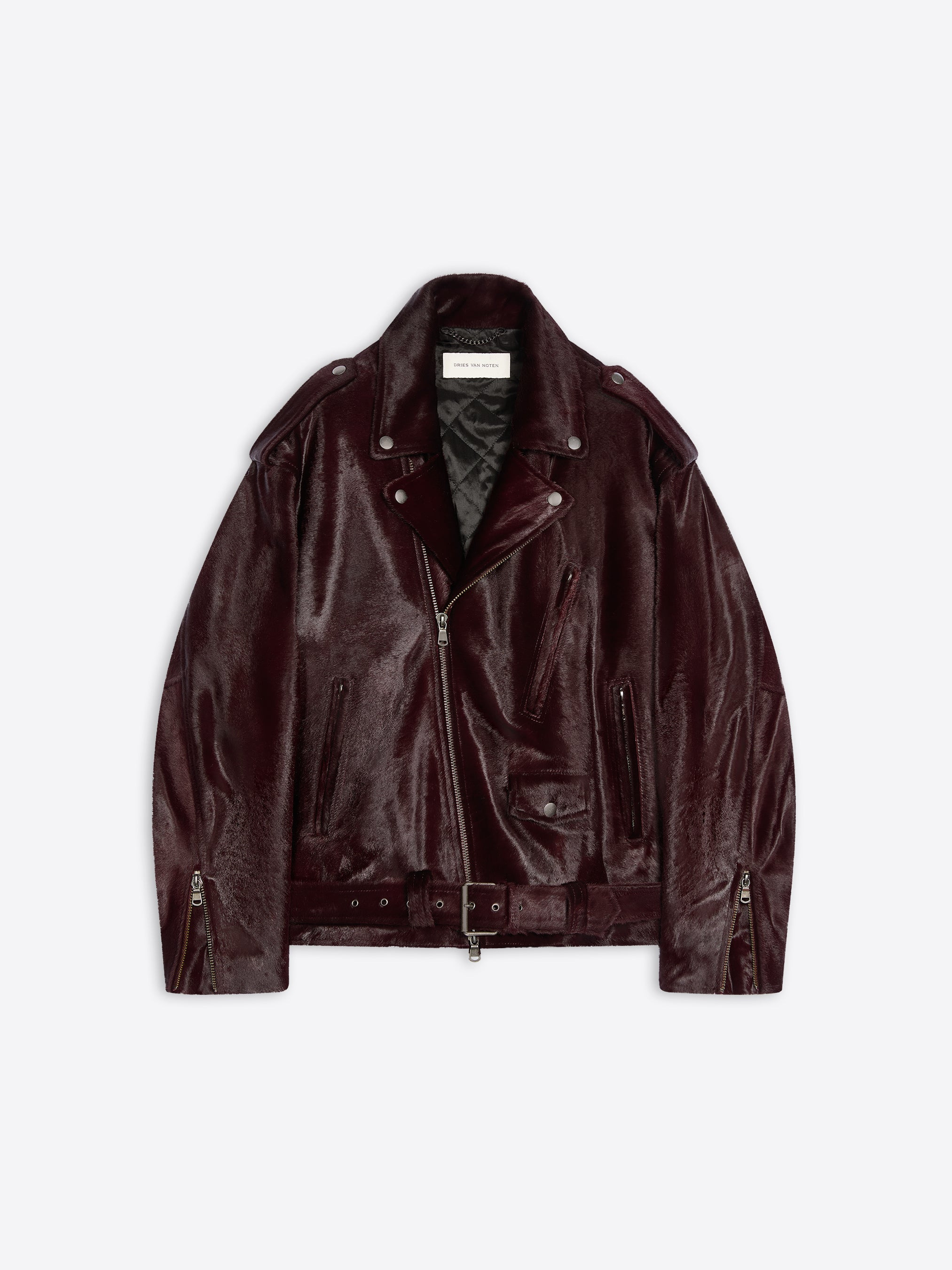 LEATHER BIKER JACKET - 1