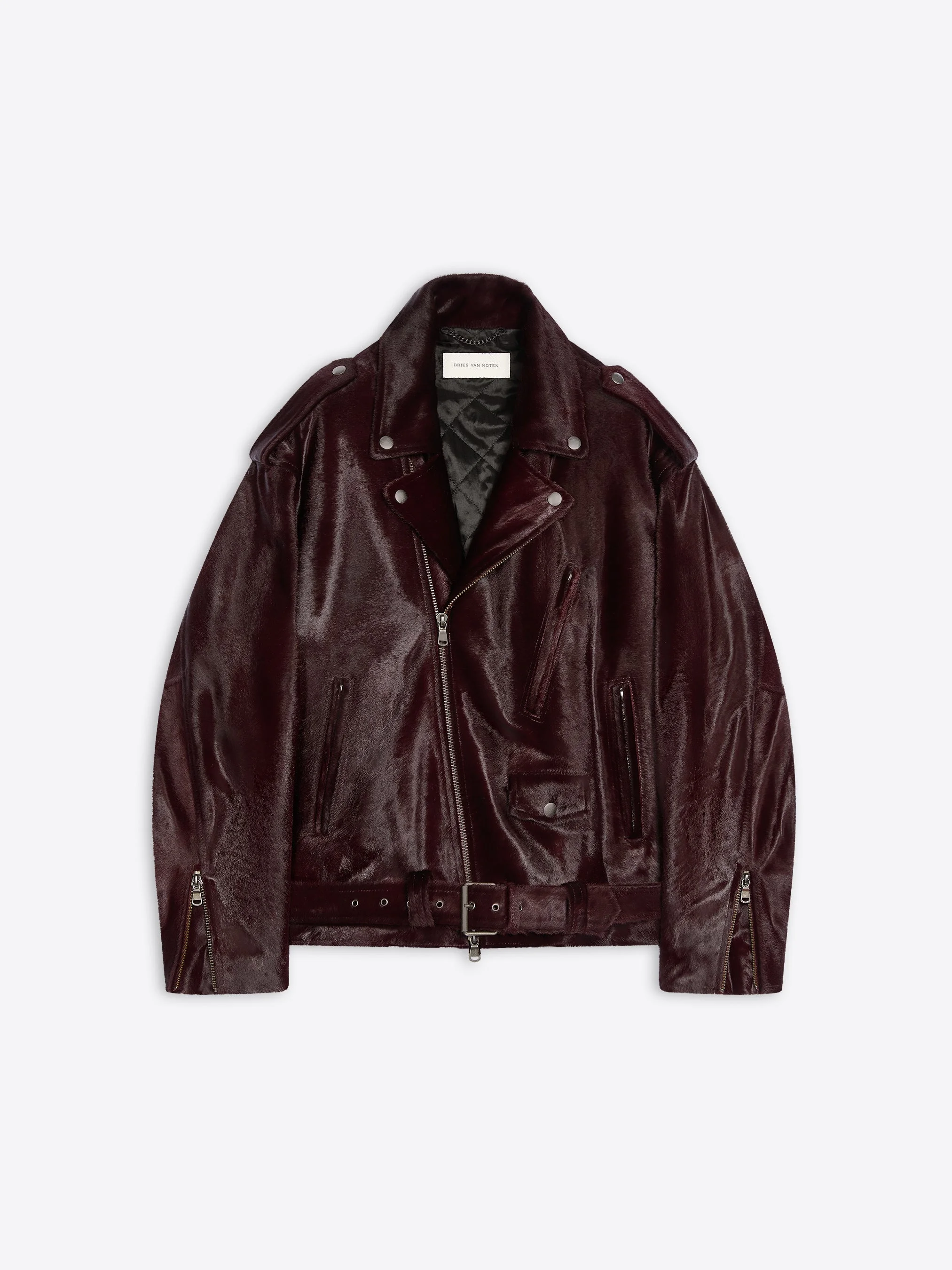 LEATHER BIKER JACKET - 1