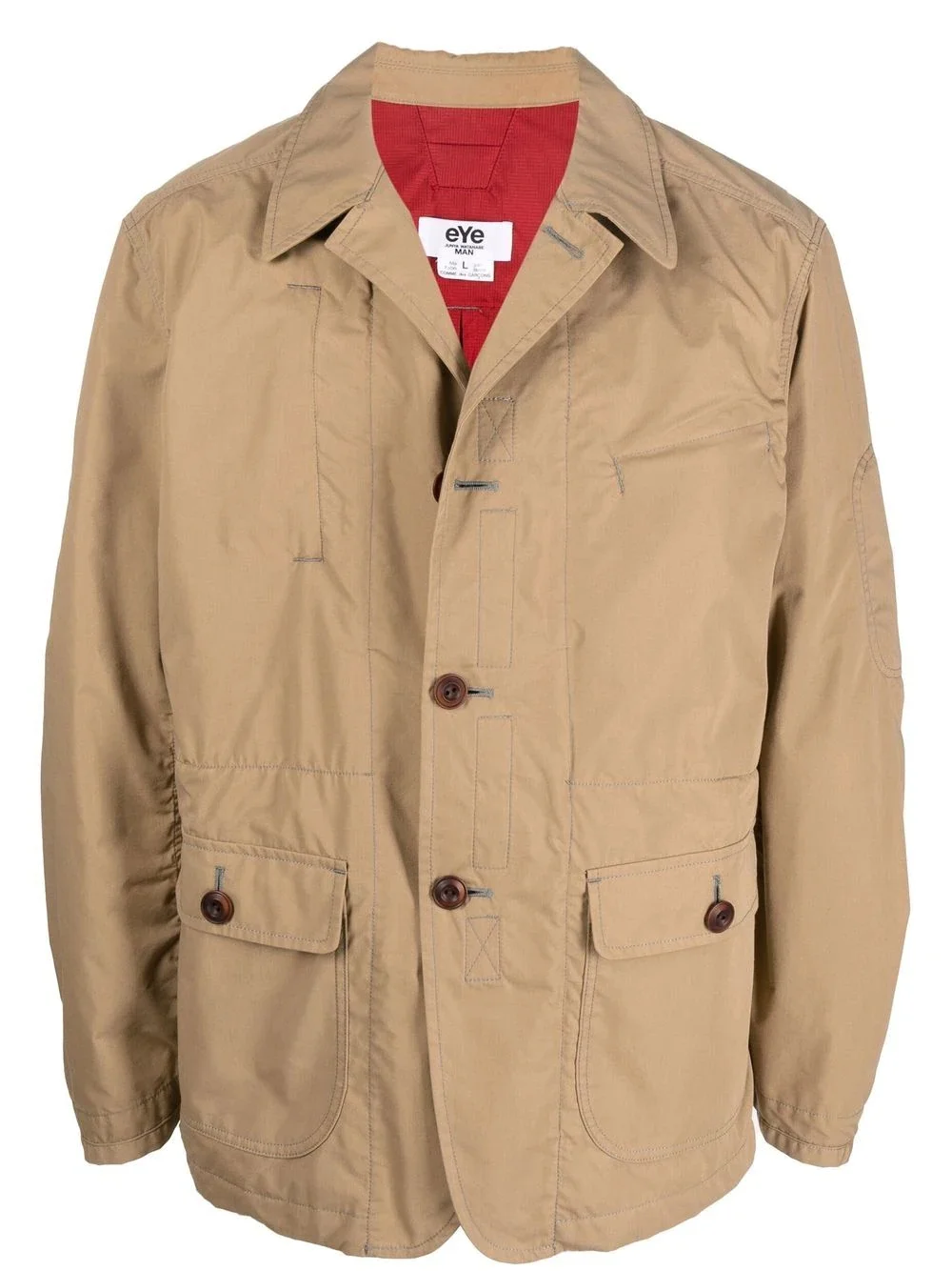 single-breasted button shirt jacket - 1