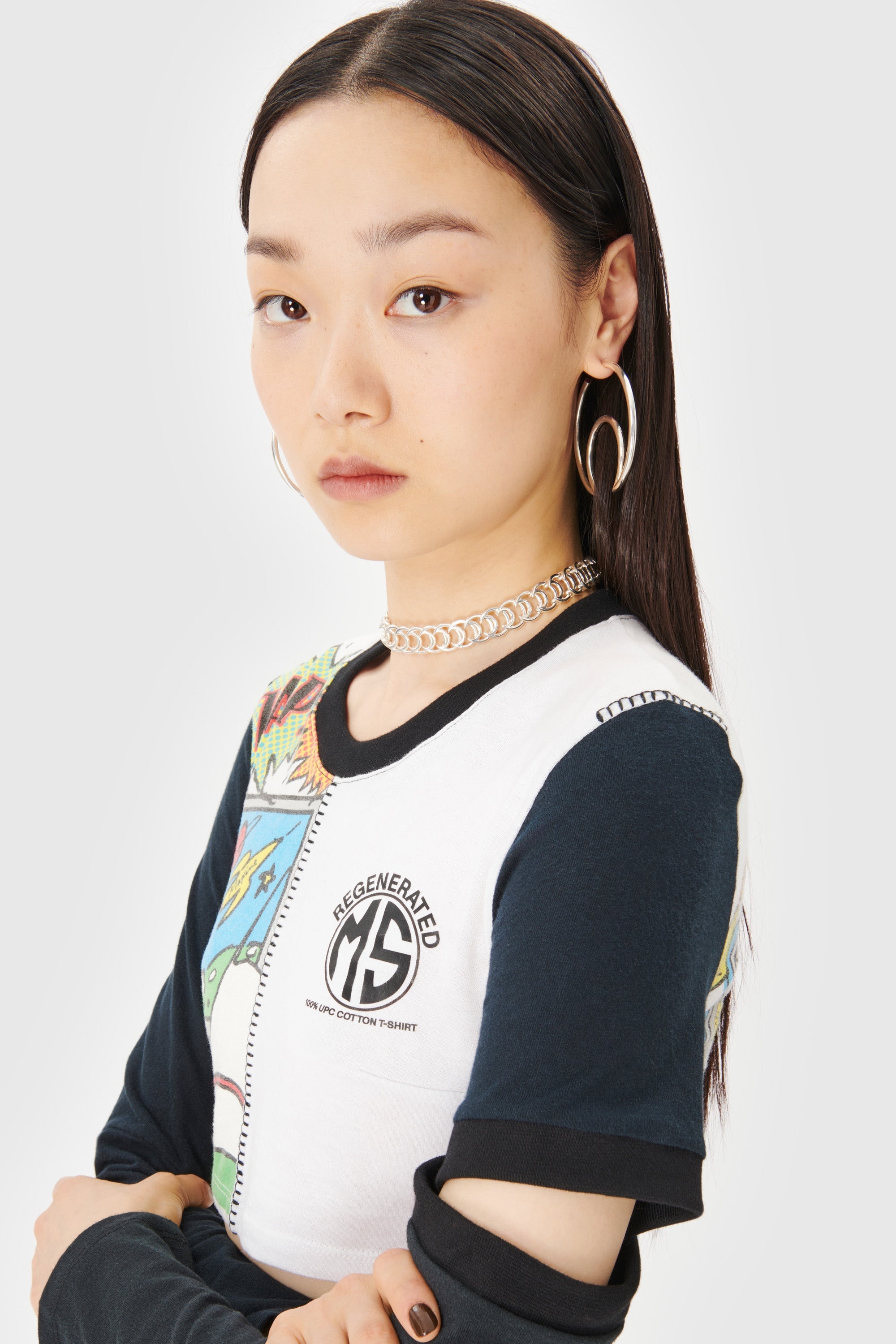Regenerated Tin Moon Chain Necklace - 3