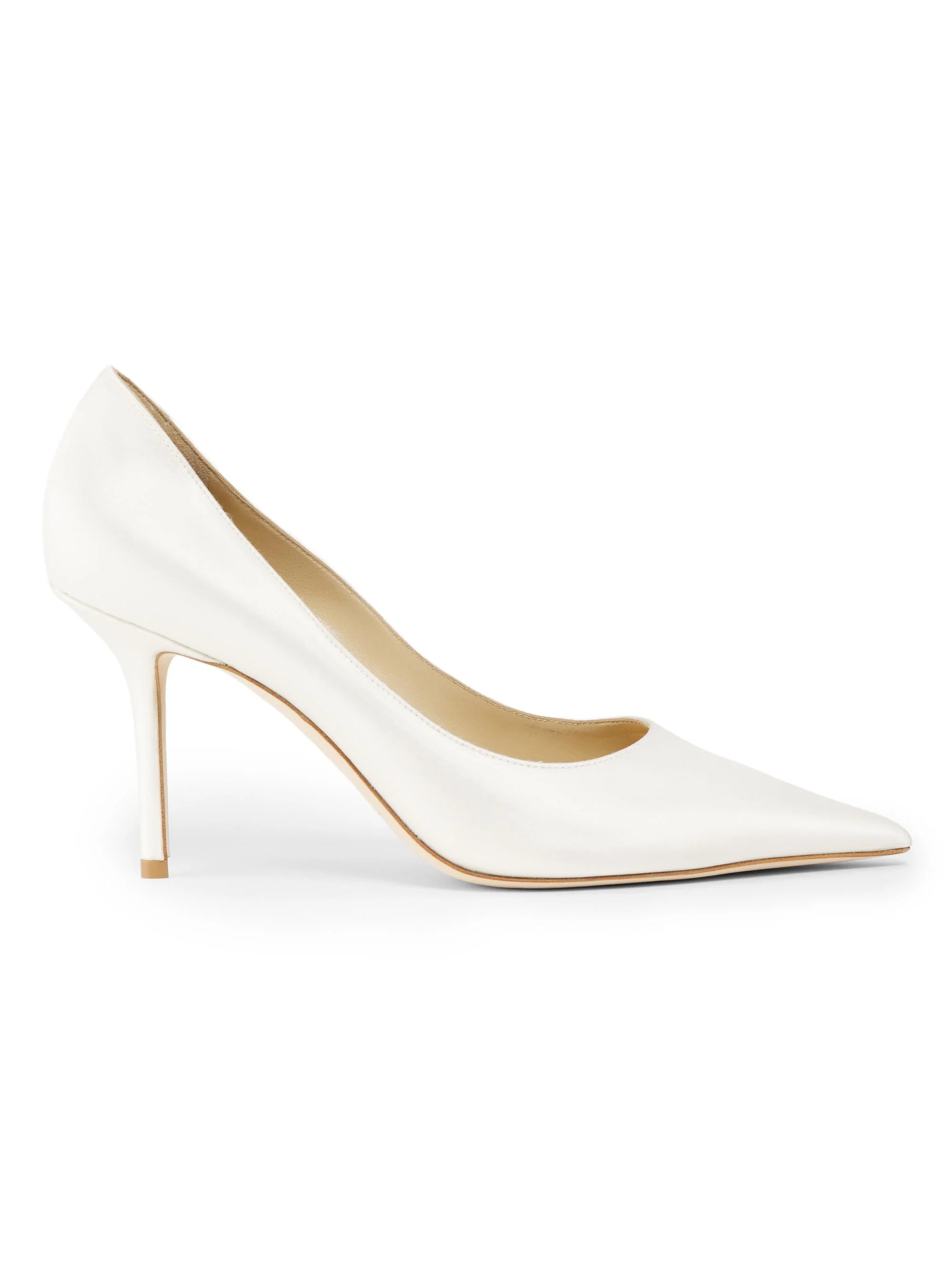 Women's Love 85MM Satin Pumps - Ivory - 1