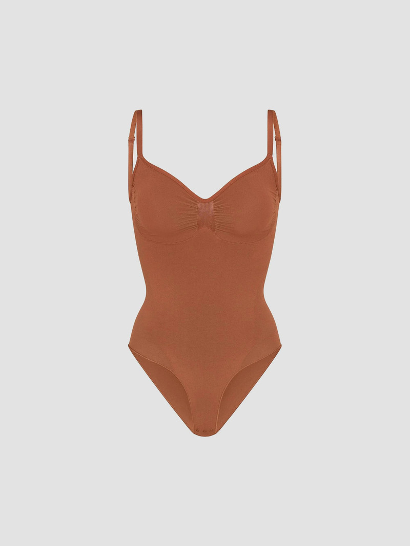 Women's Seamless Sculpt Brief Bodysuit - Bronze 1