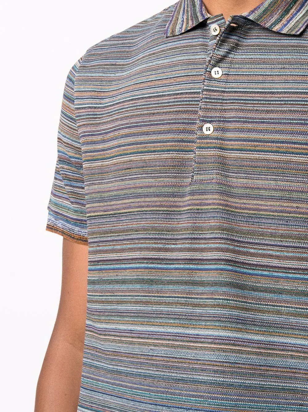 abstract-stripe polo shirt - 5