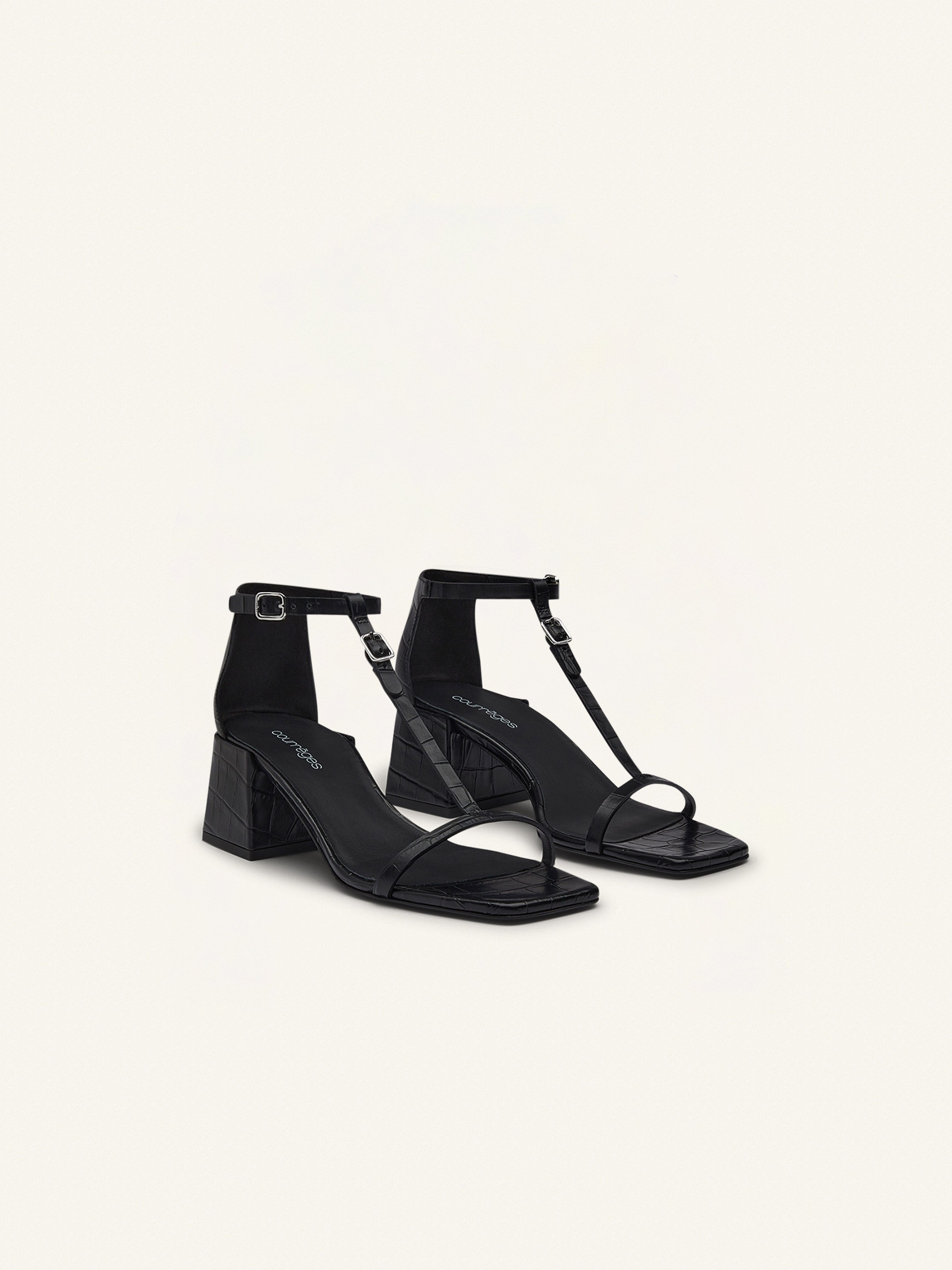 CROCO EFFECT SANDALS - 2