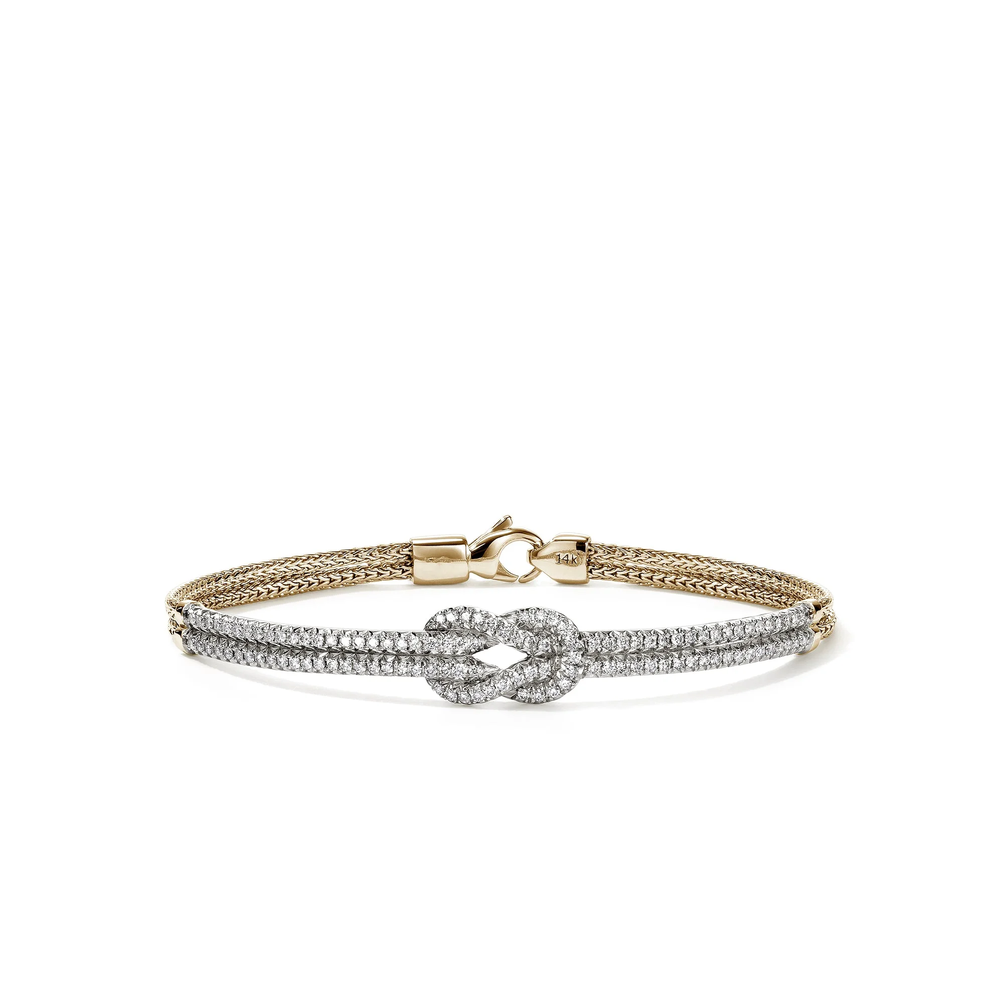 Love Knot Bracelet, Gold, Diamonds - 1