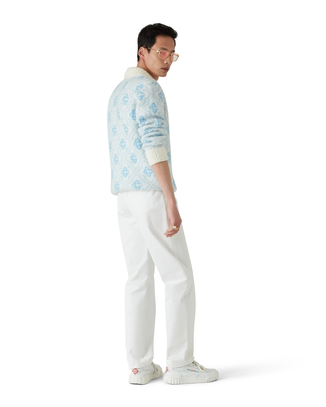 Monogram Mohair Zip Jumper | Casablanca Paris - 3