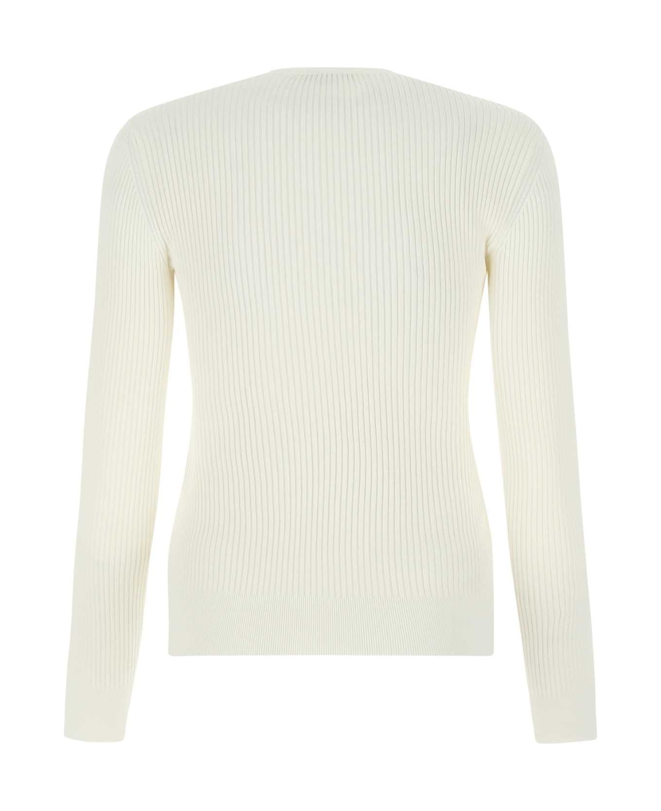 Ivory Stretch Viscose Sweater - 2