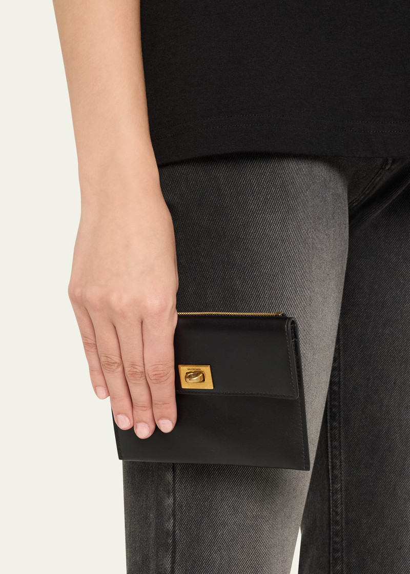 BALENCIAGA Rodeo Smooth Leather Clutch Bag outlook