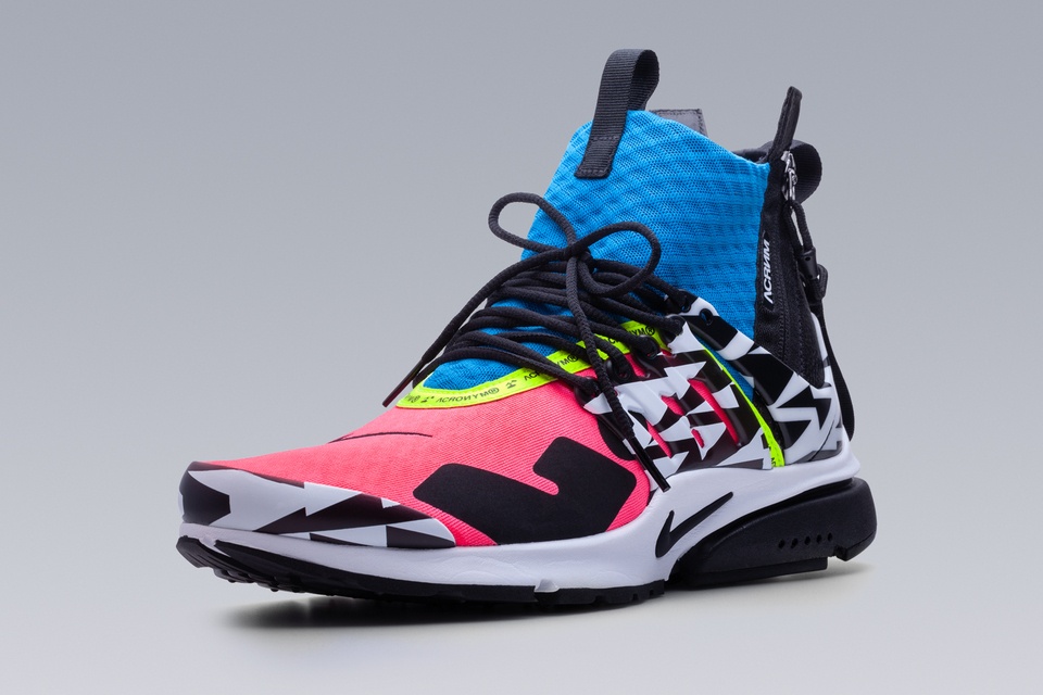 APM2-600 Nike® Air Presto Mid / Acronym® Racer Pink/Photo Blue/Black - 8