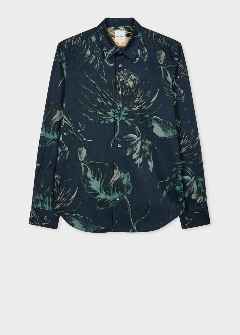 Navy 'Thistleberry' Slim-Fit Shirt - 1