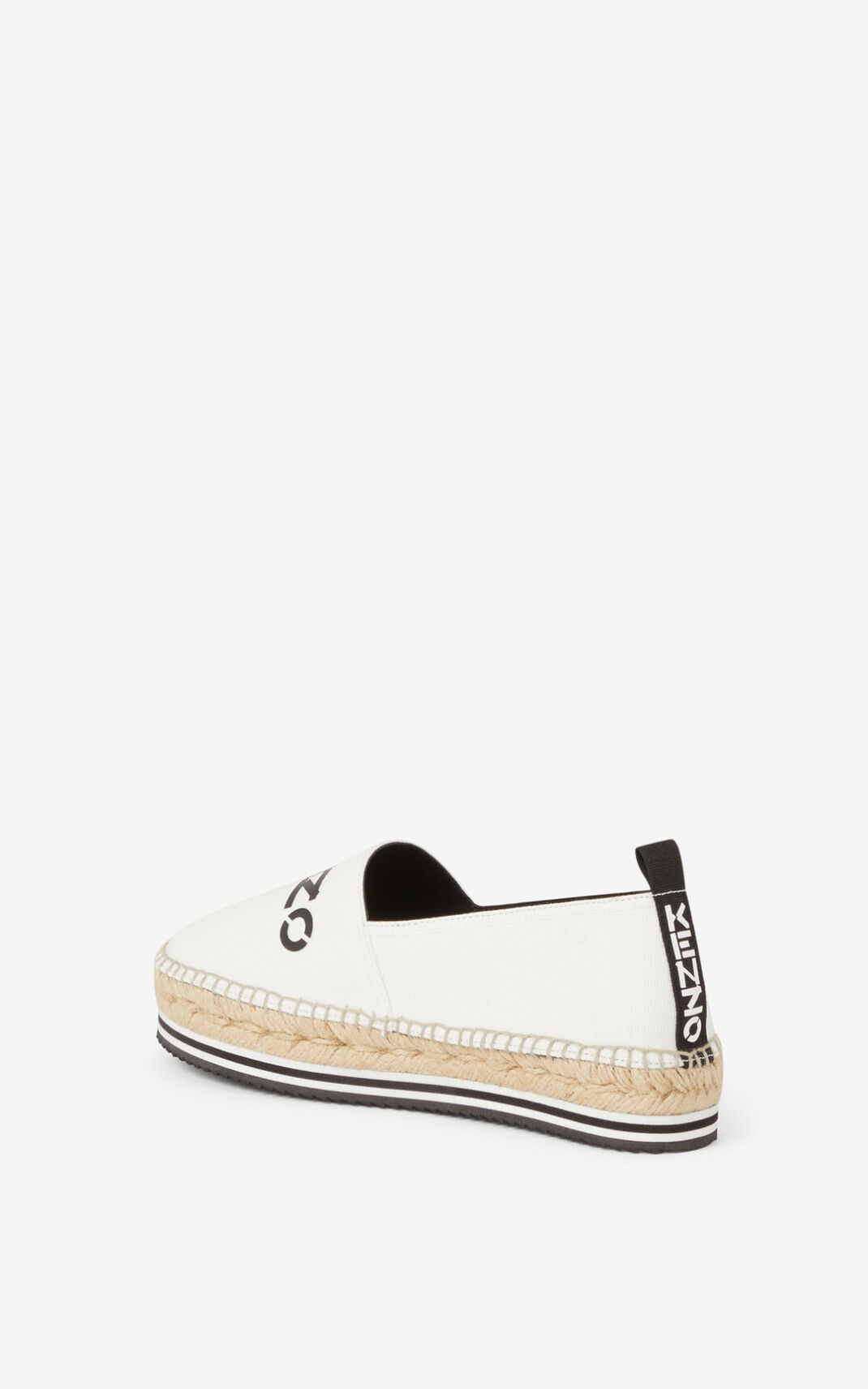 KENZO Logo canvas platform espadrilles - 4