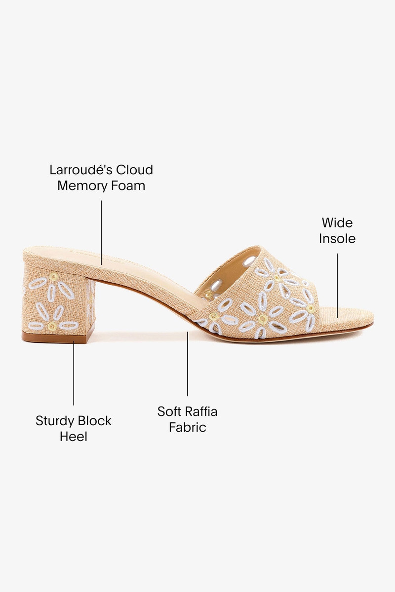 Brigitte Mule In Beige Raffia 5