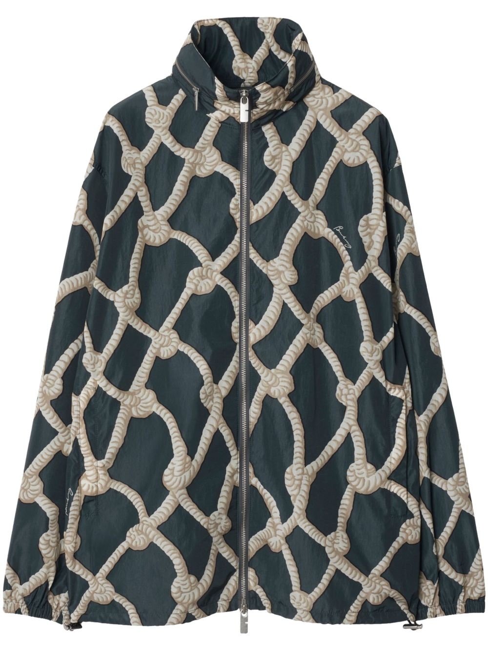 knot-print bomber jacket - 1