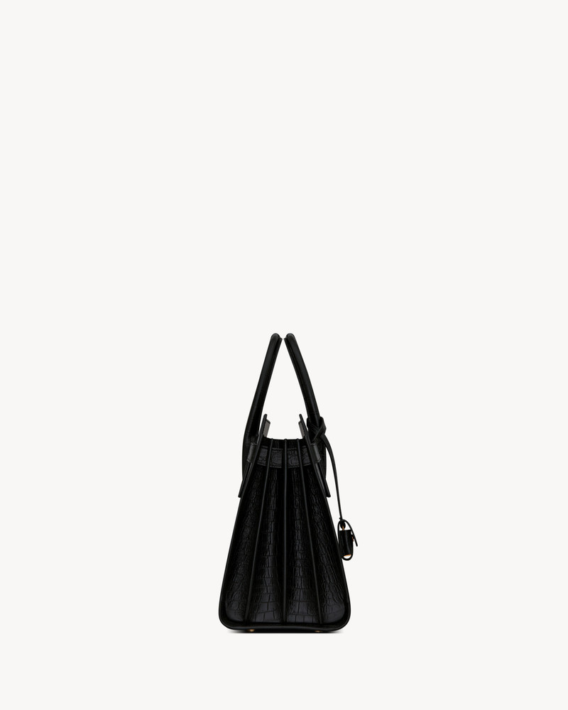 SAC DE JOUR SMALL IN MATTE EMBOSSED CROCODILE LEATHER 3