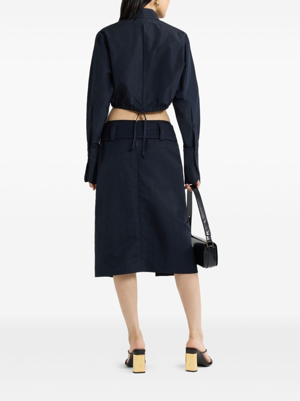cropped faille safari shirt - 3