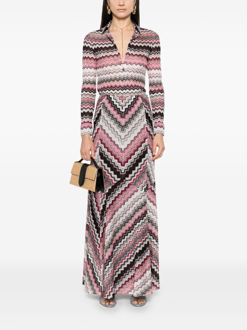 zigzag-pattern shirt - 2