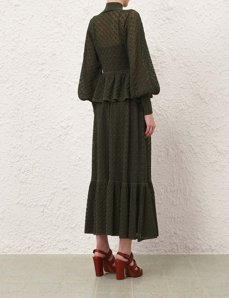 LUNA LACE KNIT PEPLUM BLOUSE 4
