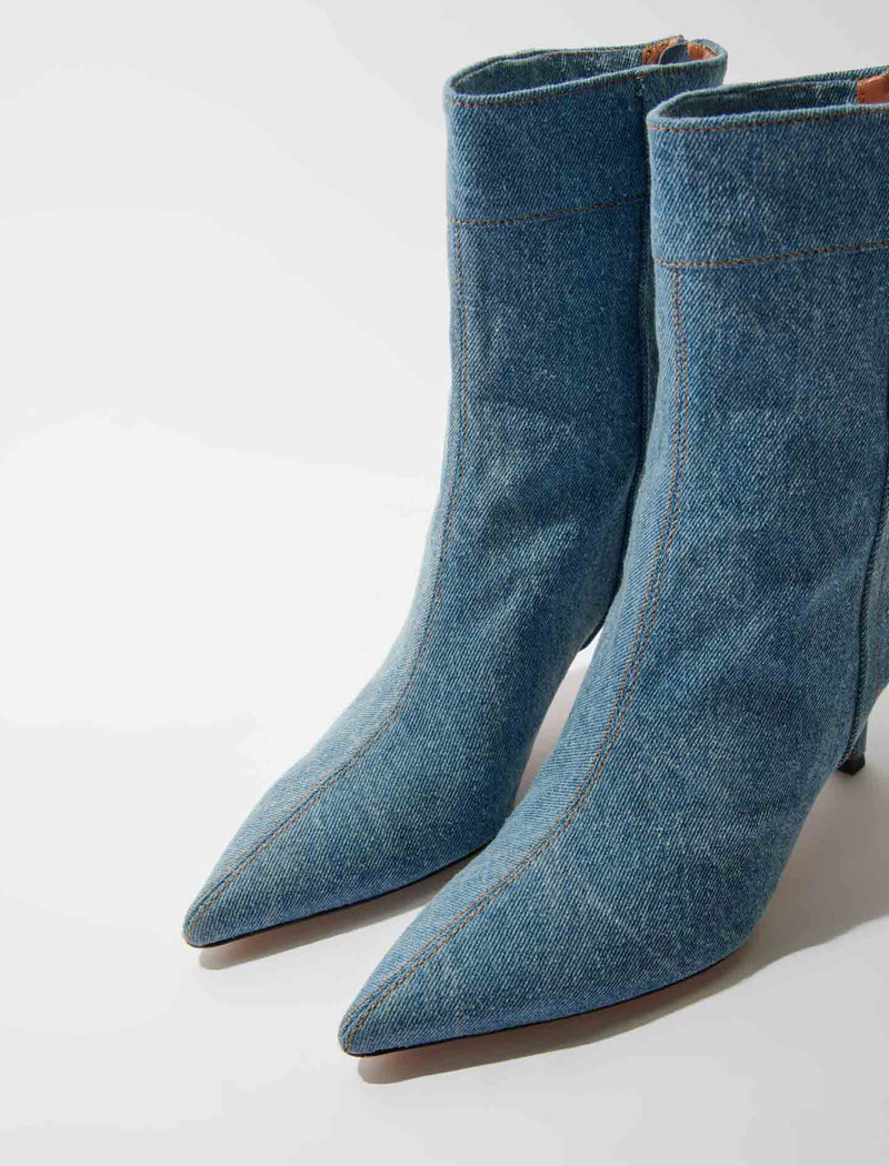 Denim boots with pointed toe 3