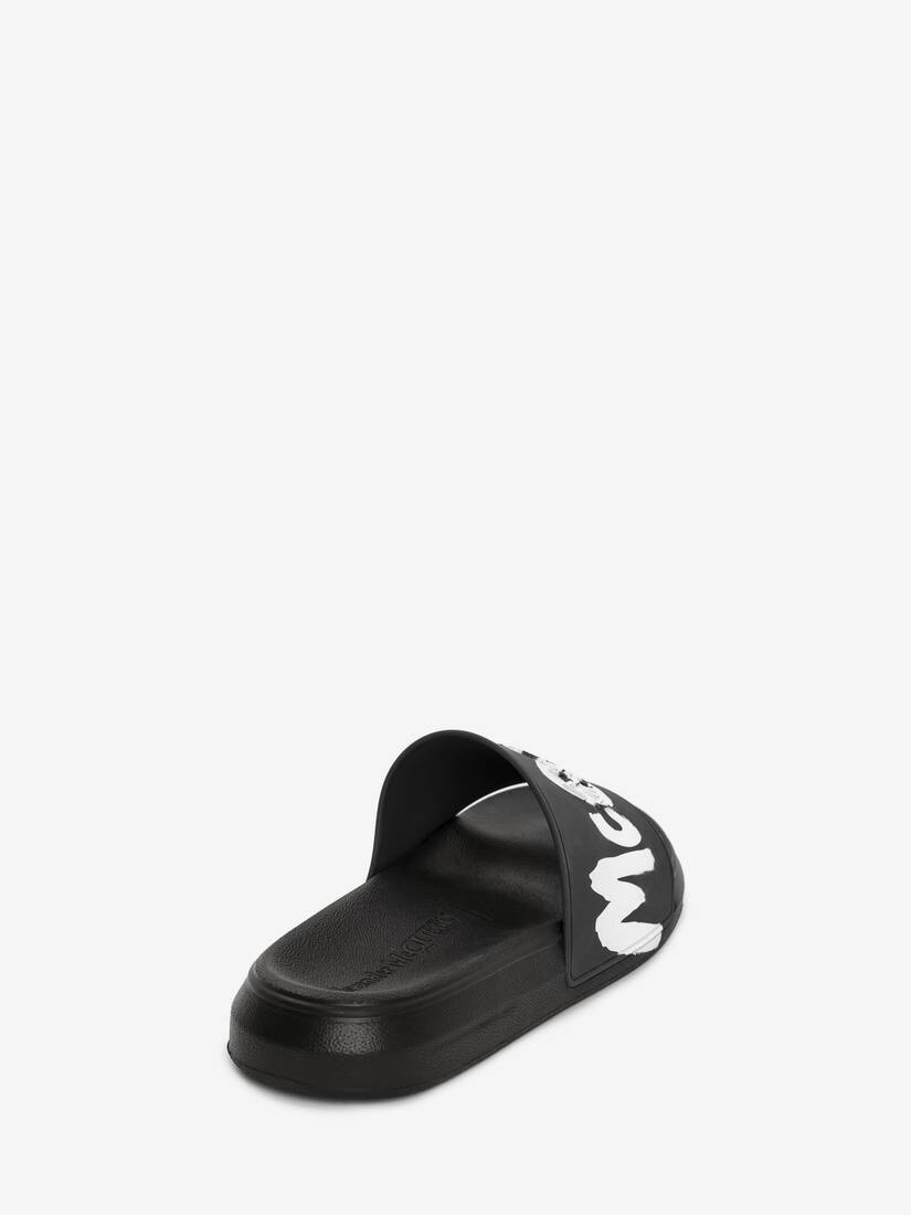 Mcqueen Graffiti Rubber Pool Slide in Black/white - 3