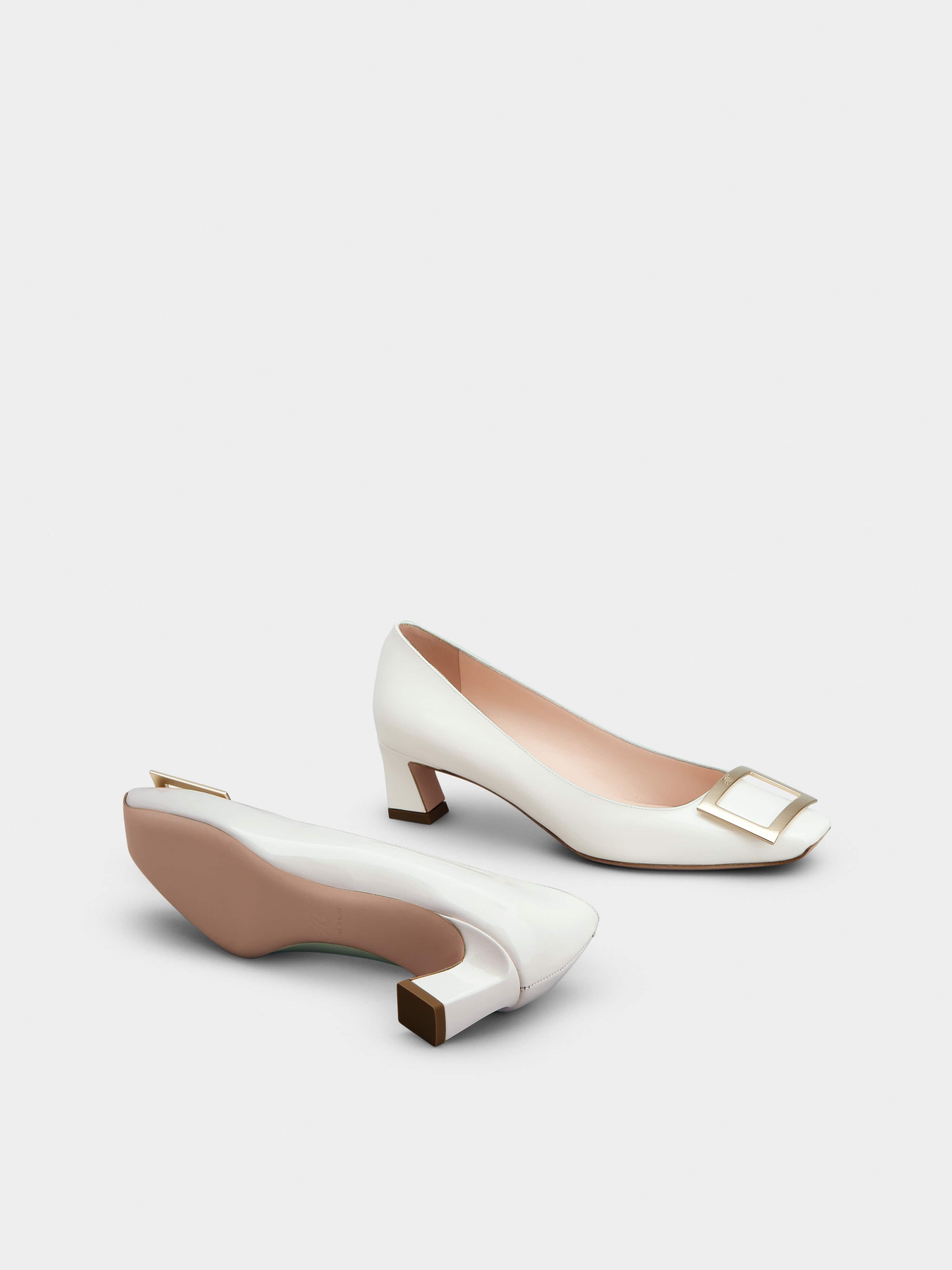 Trompette Metal Buckle Pumps in Patent Leather - 6