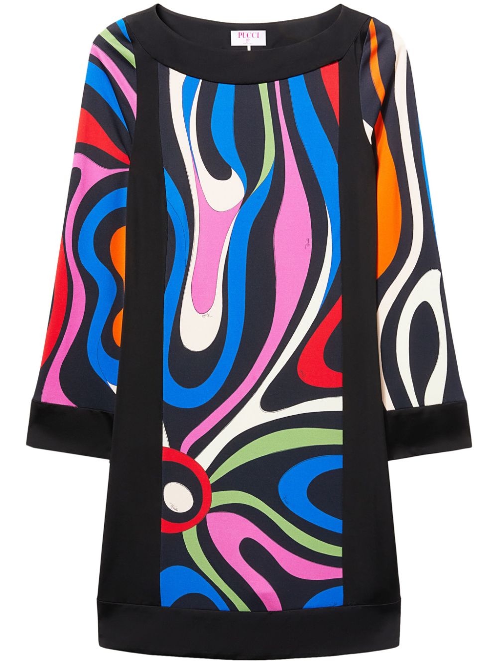 Marmo-print shift minidress - 1