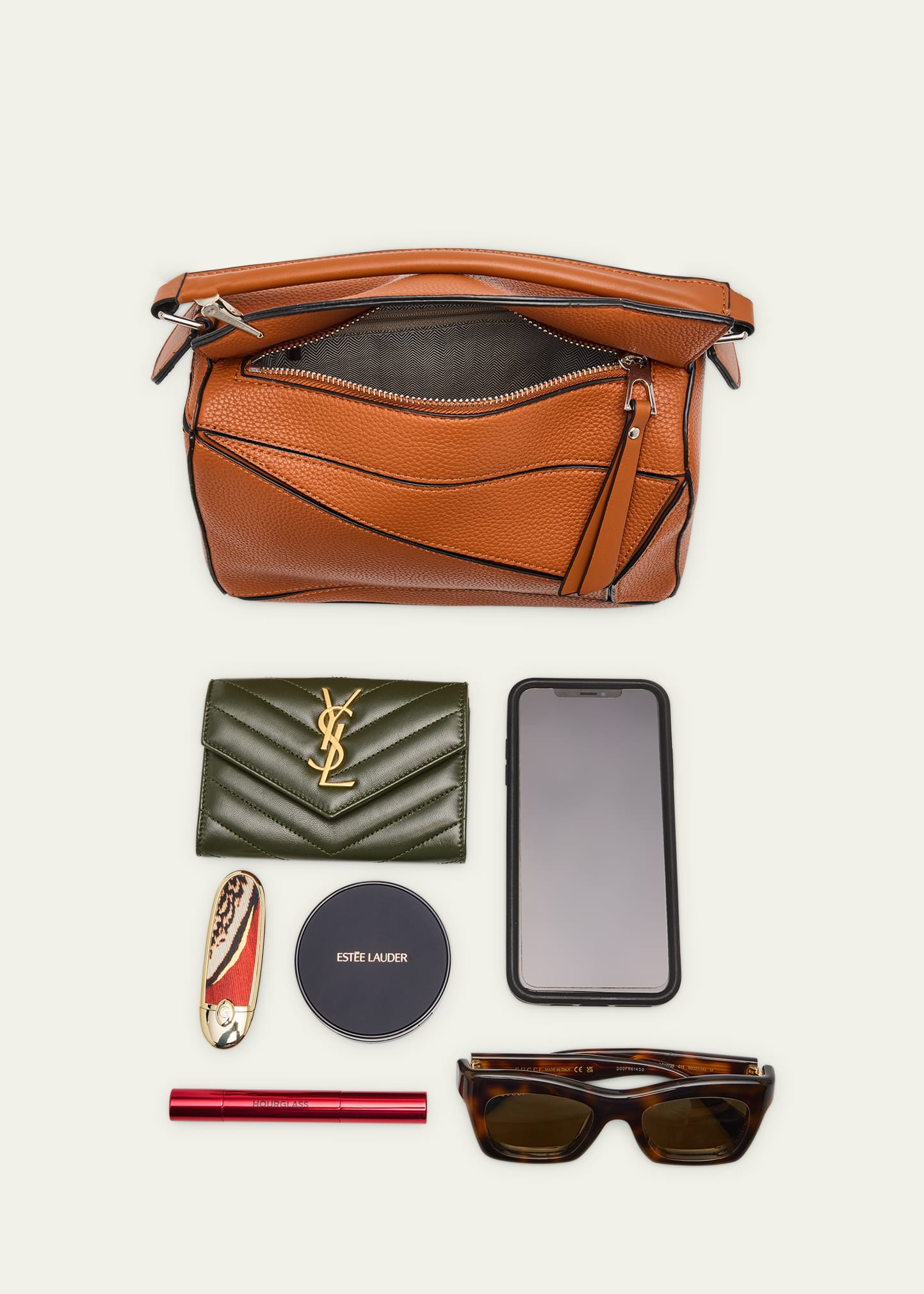 Puzzle Edge Leather Shoulder Bag - 5