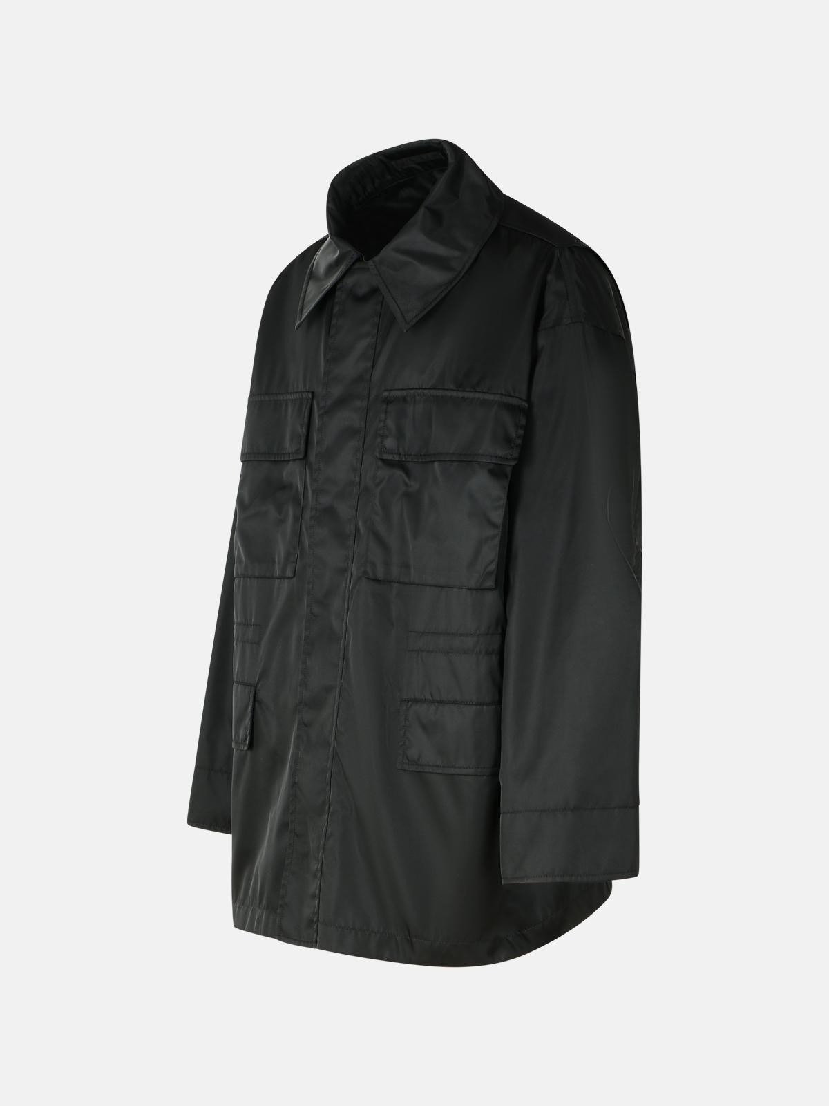 BLACK POLYAMIDE JACKET - 2