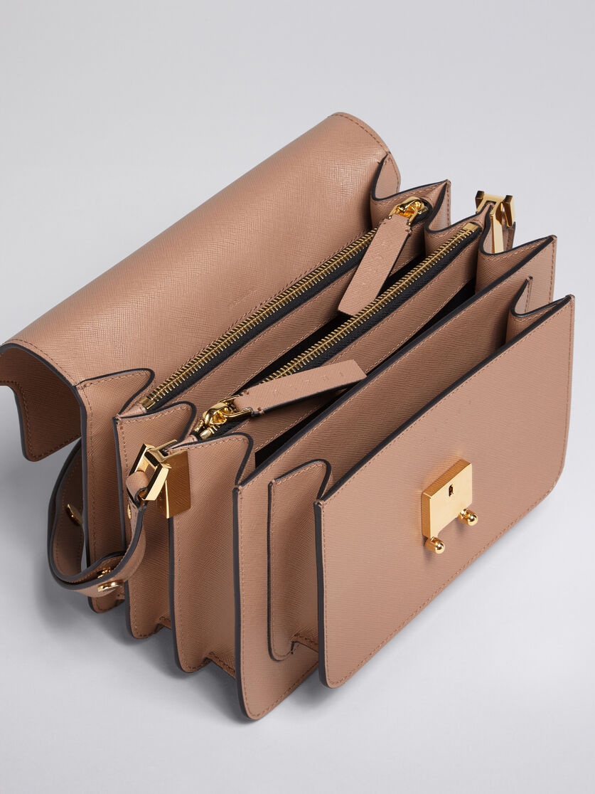 TRUNK MEDIUM BAG IN BEIGE SAFFIANO LEATHER - 3