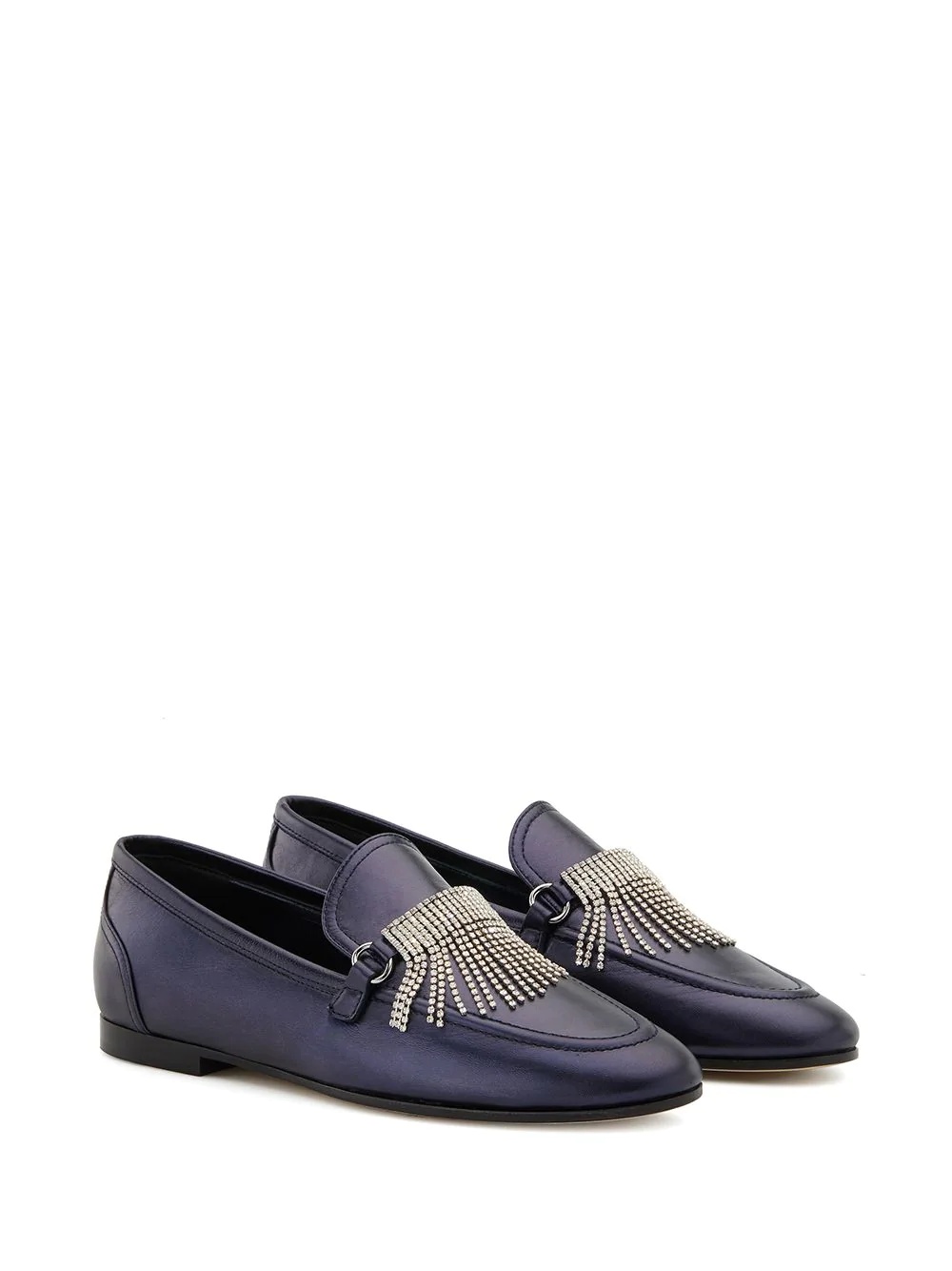 Jodie crystal-fringe loafers - 2