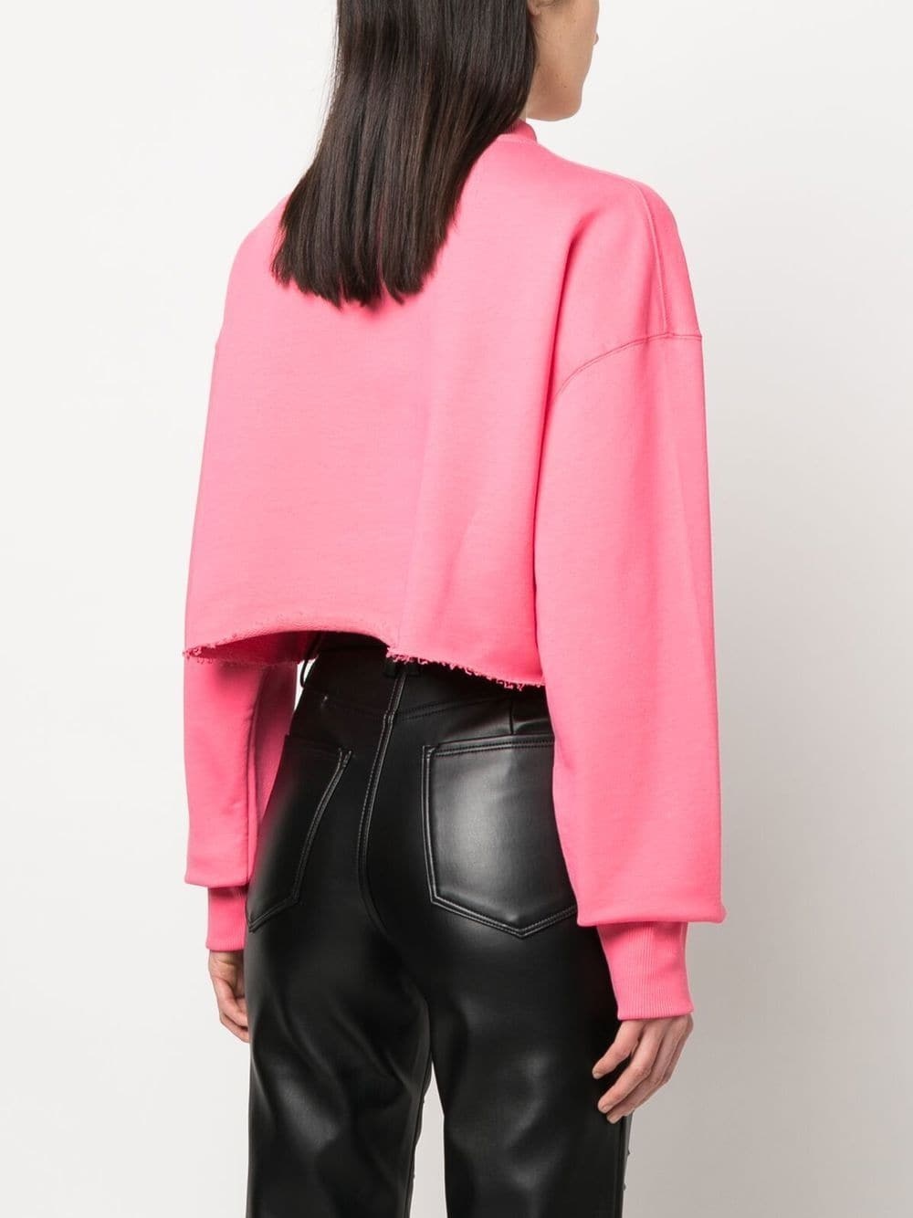 logo-print cropped sweatshirt - 4