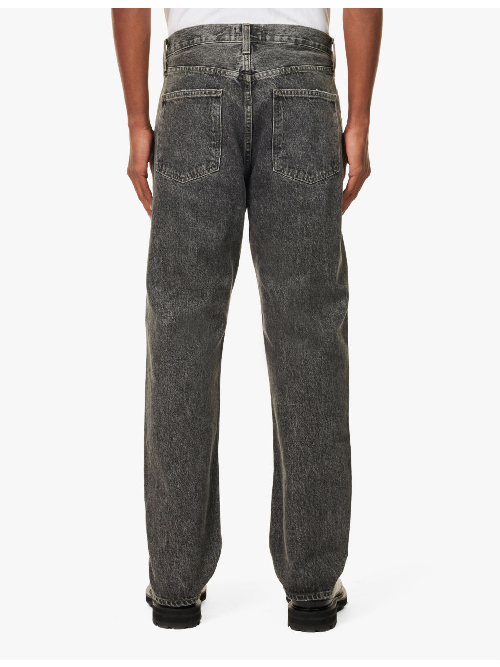 90's faded-wash straight-leg recycled-denim jeans - 4