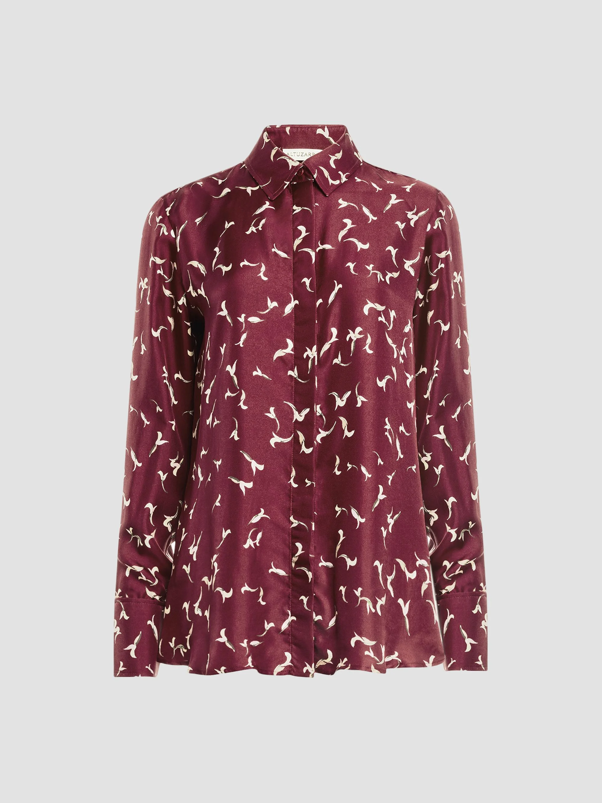 Women's Chika Printed Drape Top - Grenache Botanical - 1