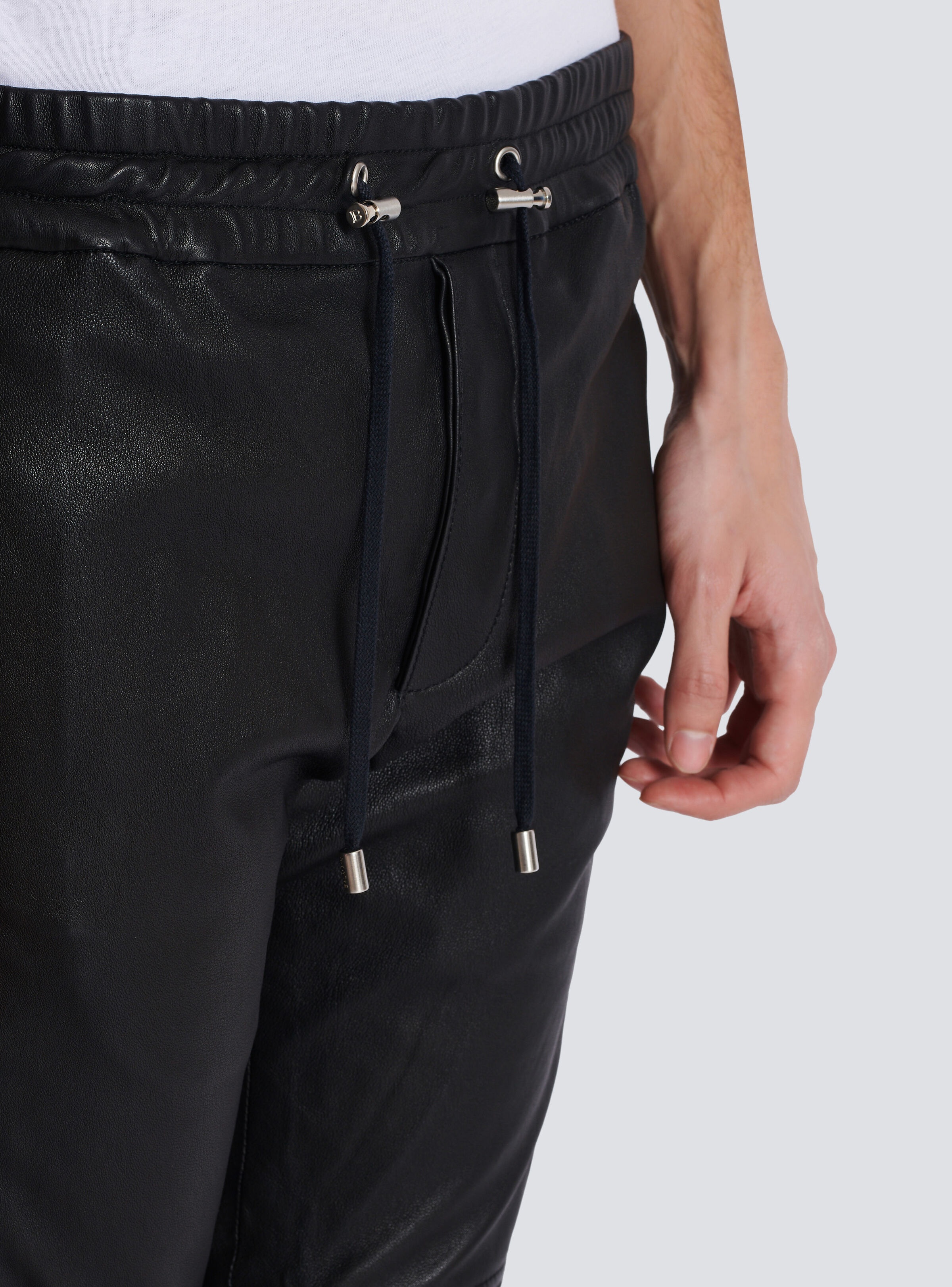 Leather biker trousers - 6