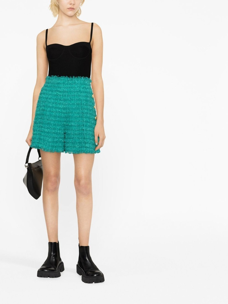 Alexander McQueen bustier-style ribbed crop top outlook