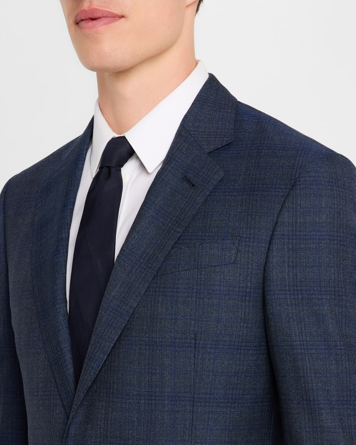 Men's 130s Wool Plaid Suit - 6