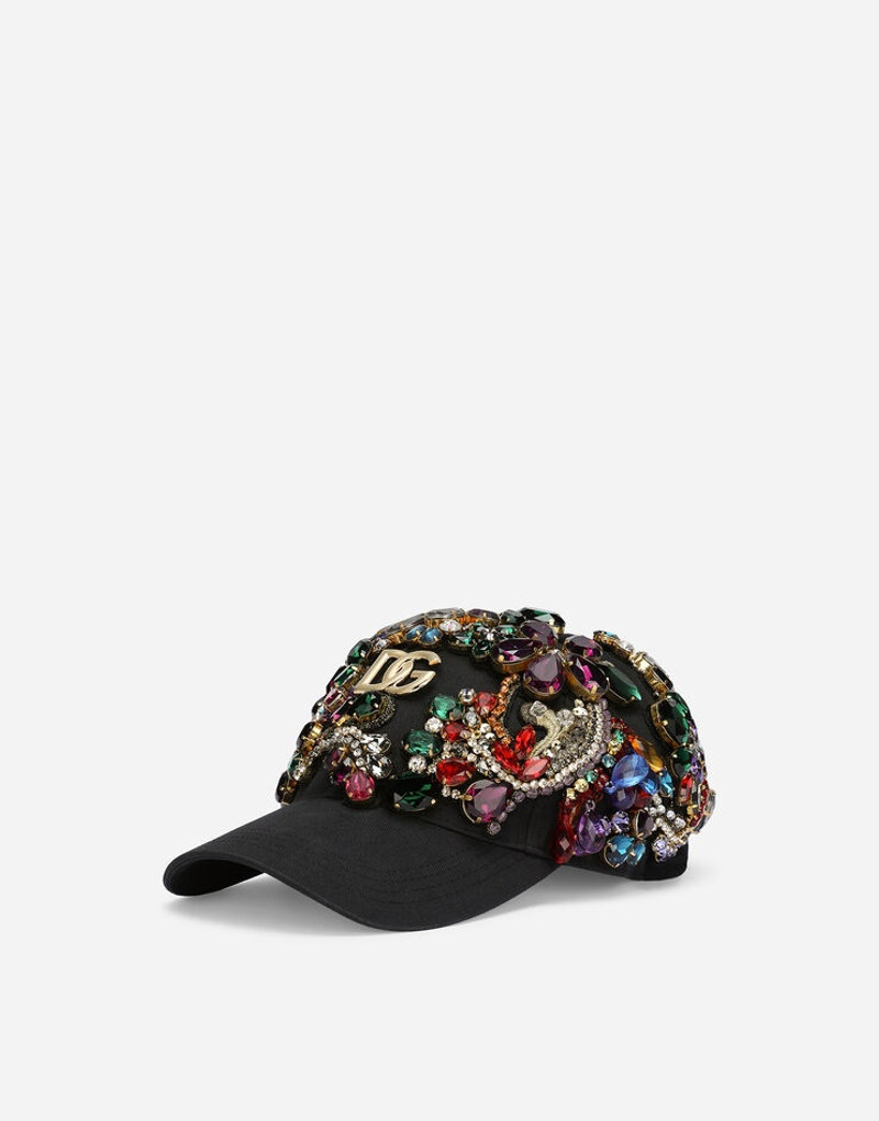 Baseball cap with colorful rhinestones and DG logo 1